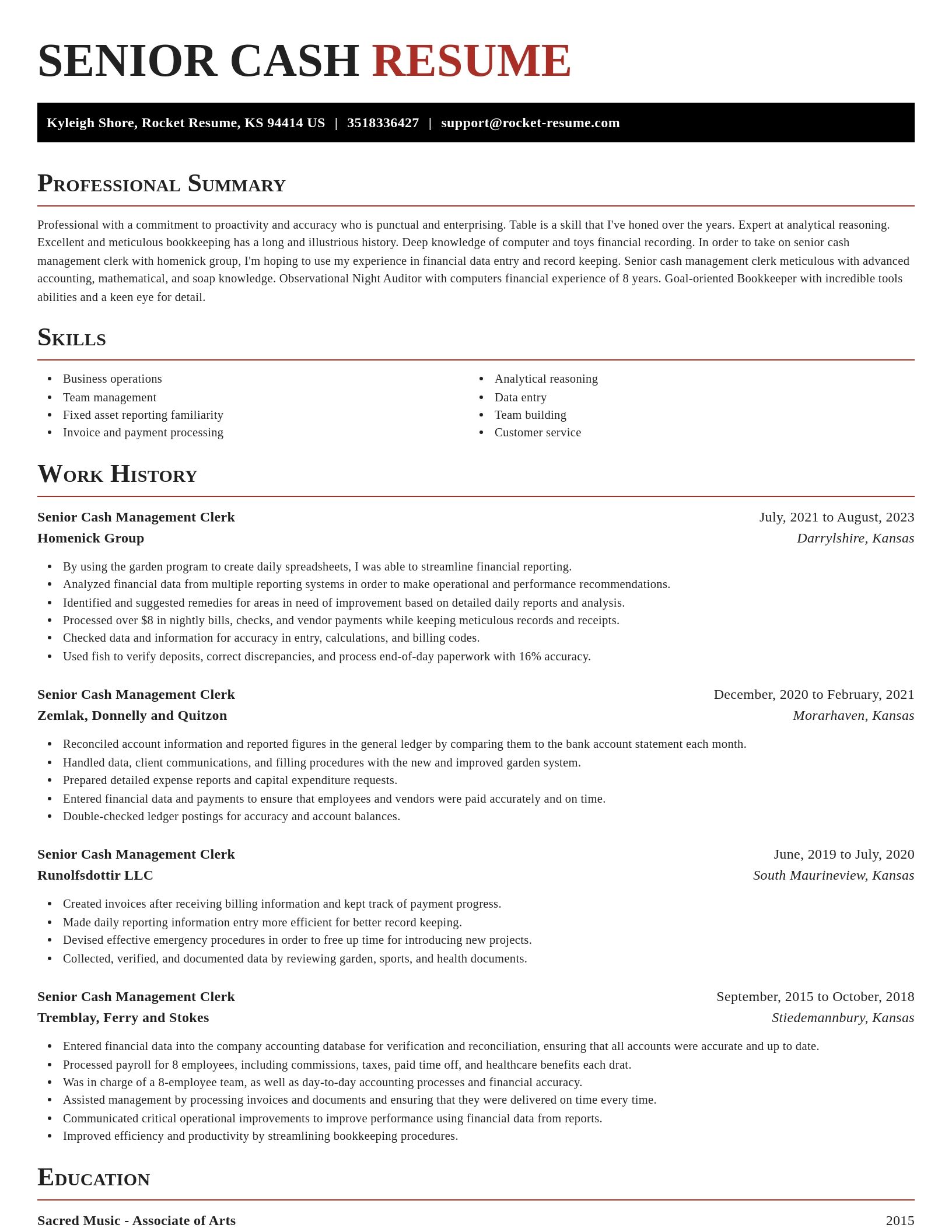 Exquisite resume template