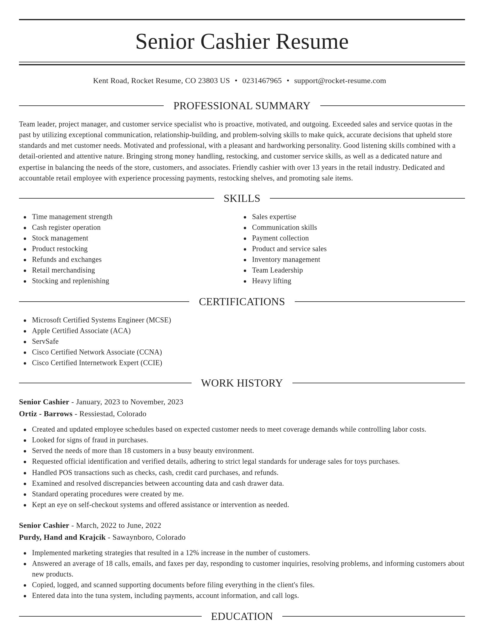 Elegant resume template