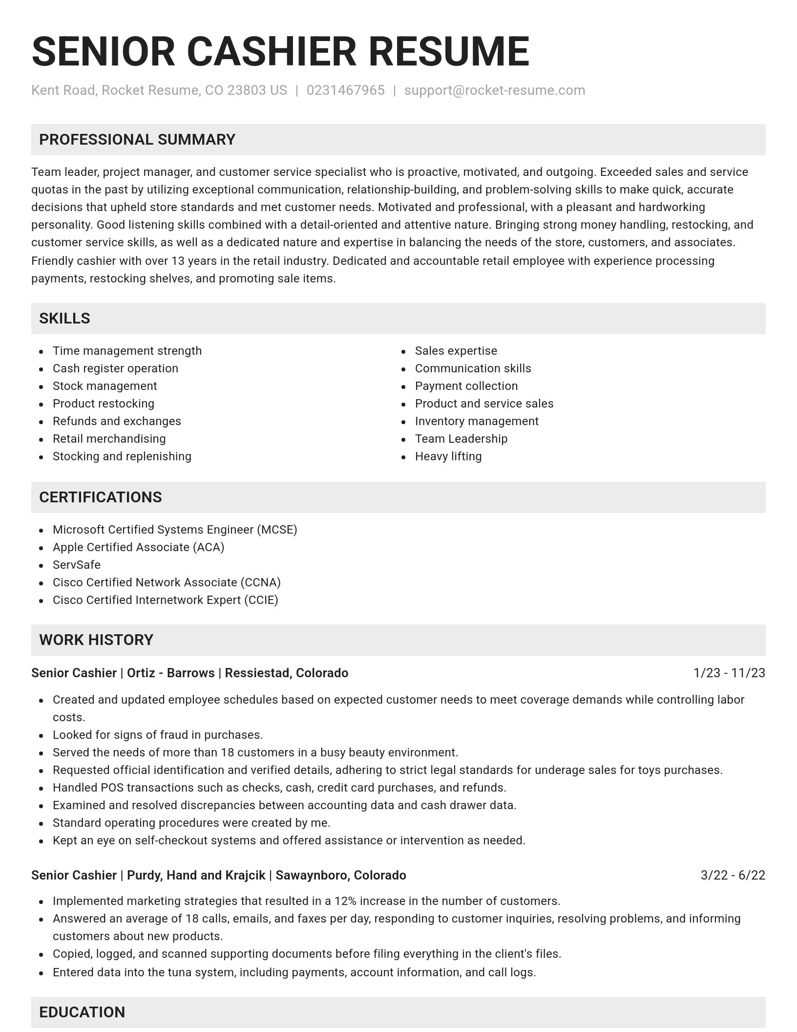 Genius resume template