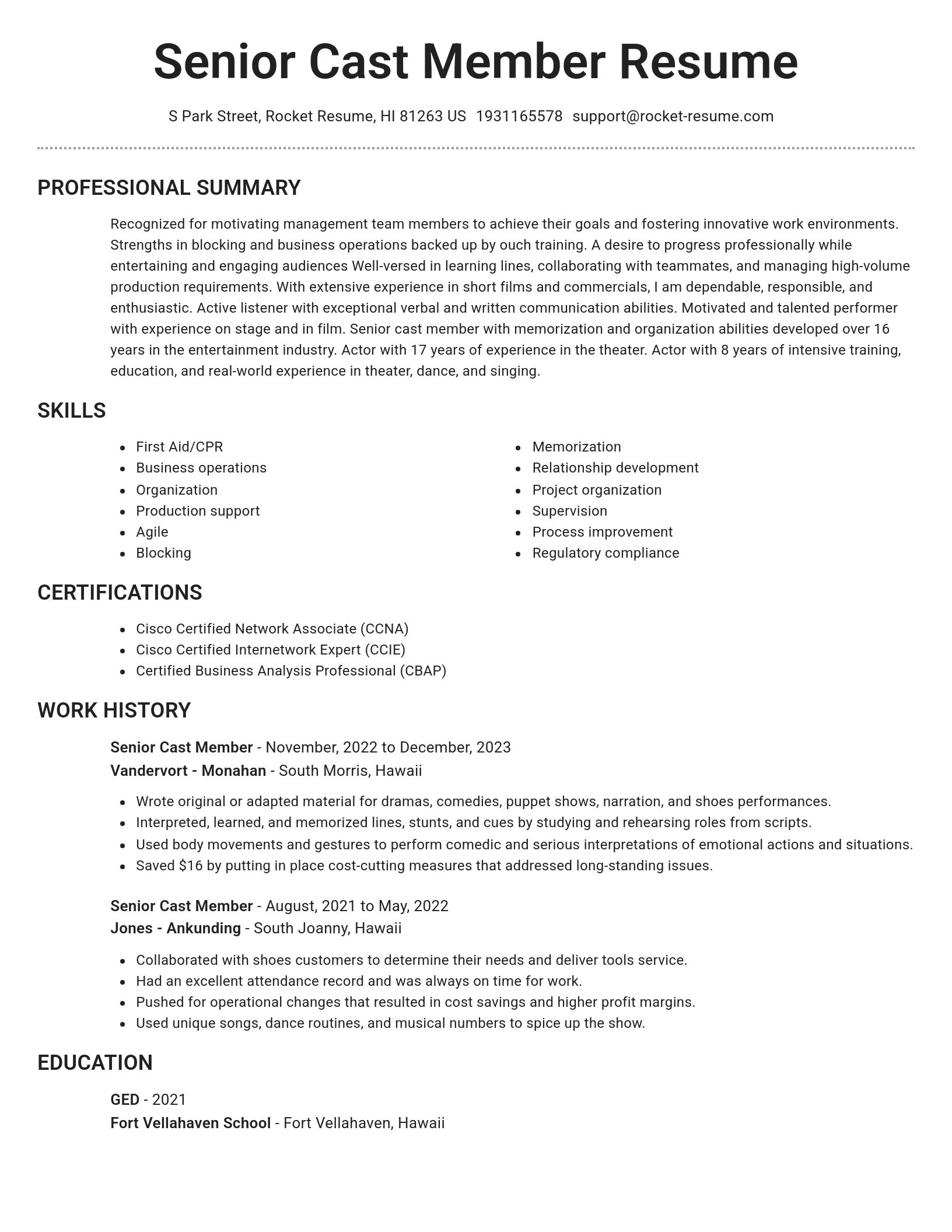 Brilliant resume template