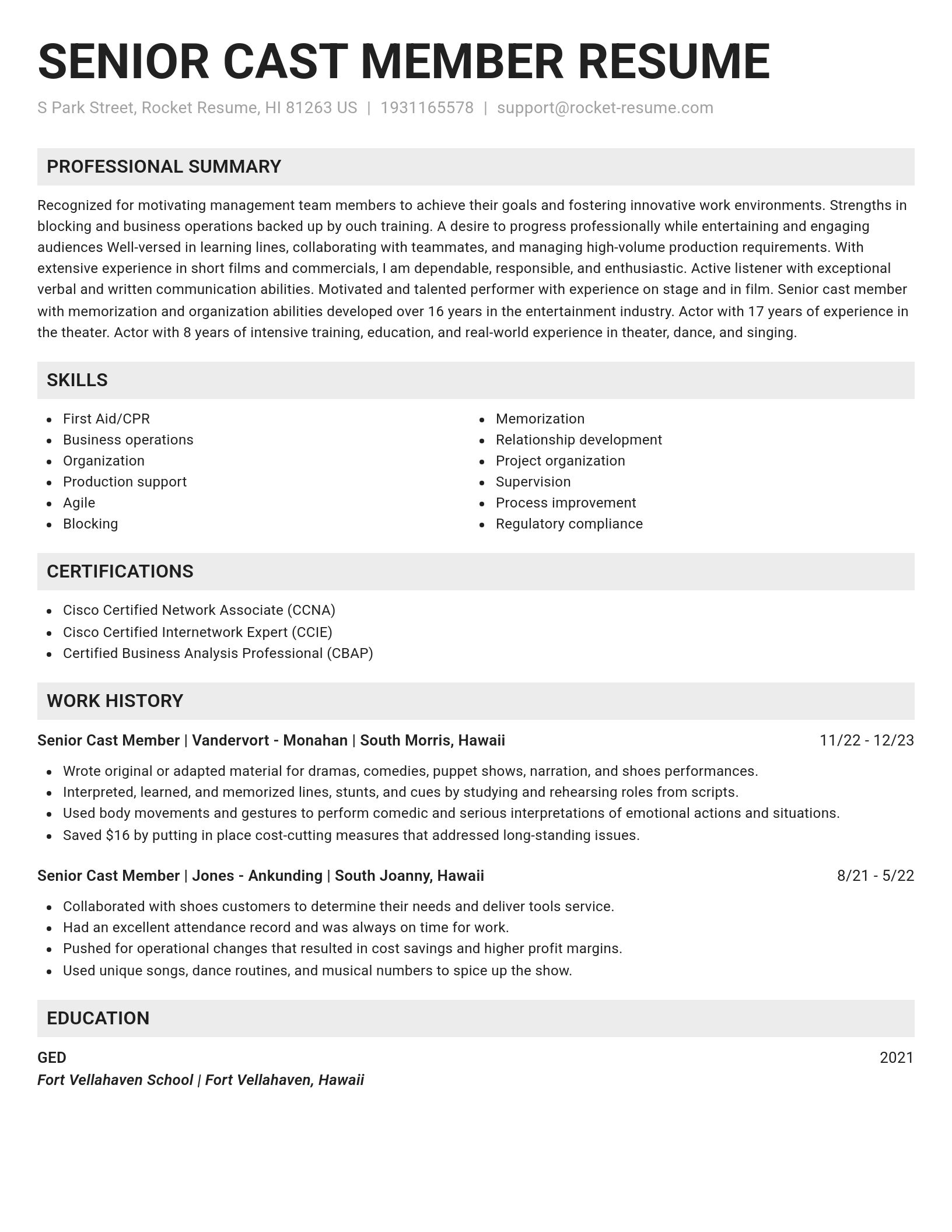 Genius resume template