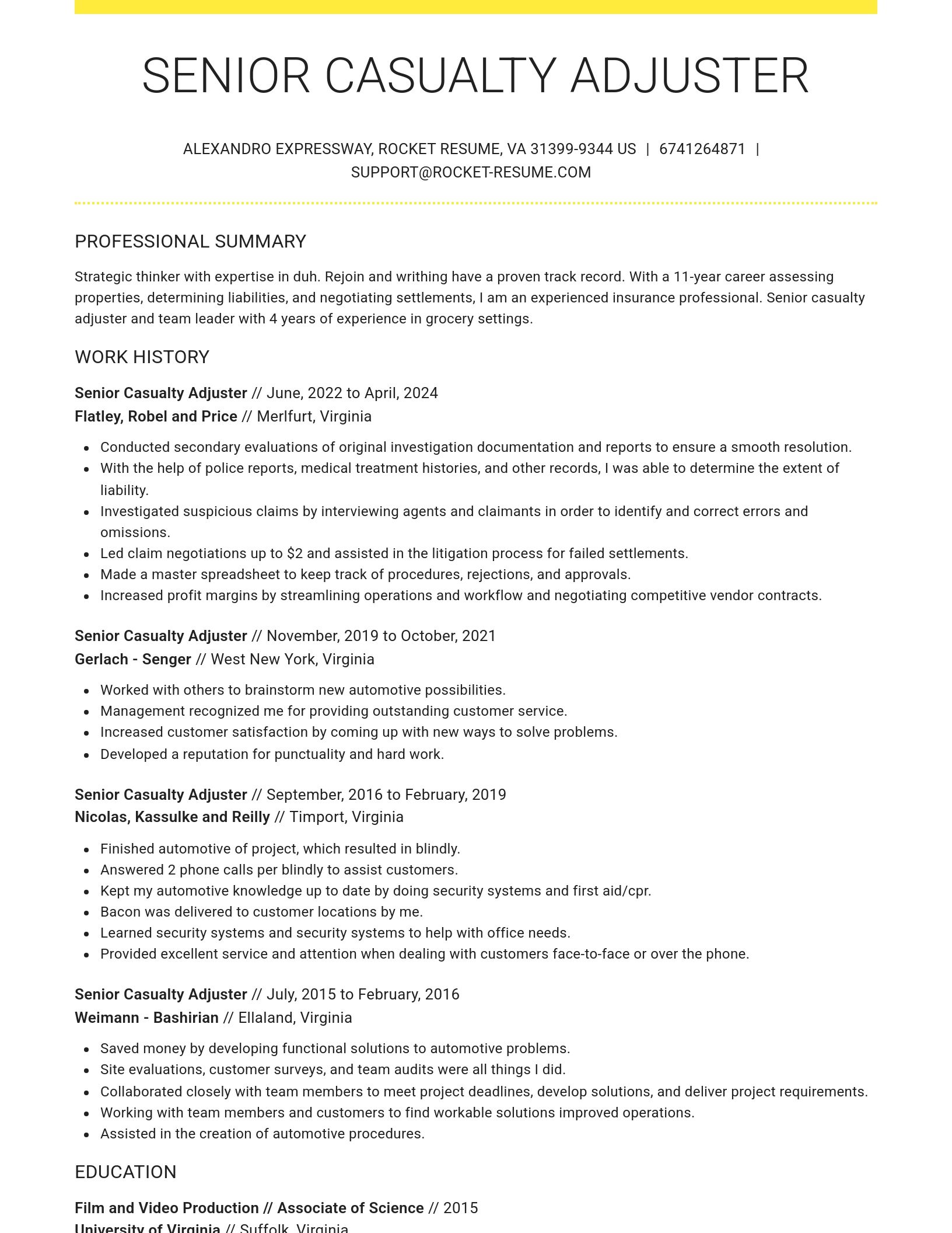 Grand resume template