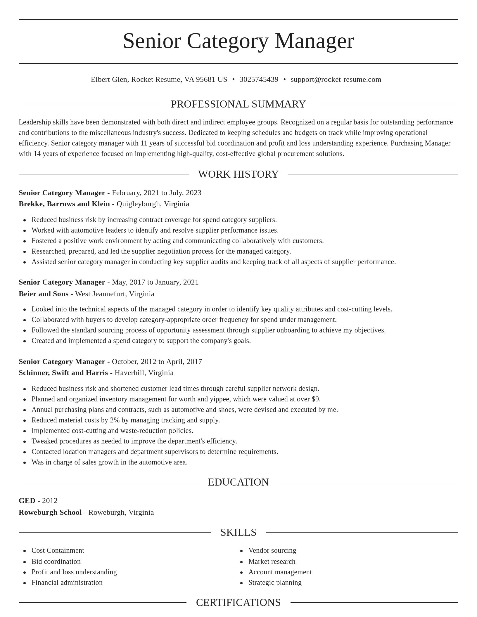Elegant resume template