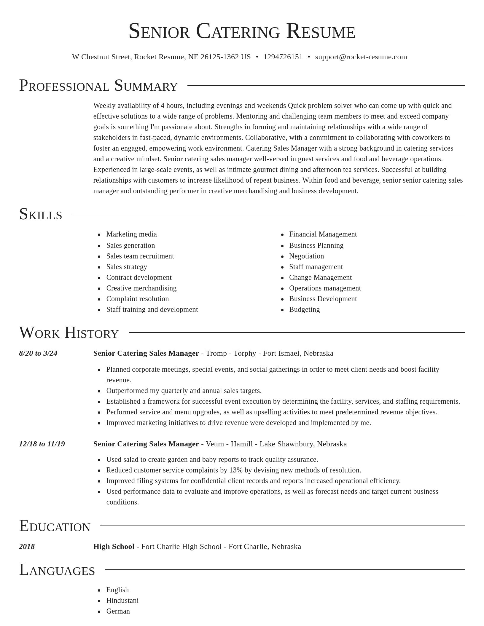 Director resume template