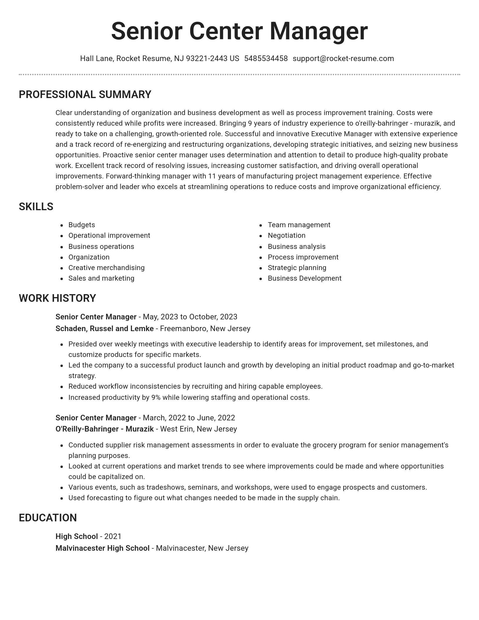 Brilliant resume template