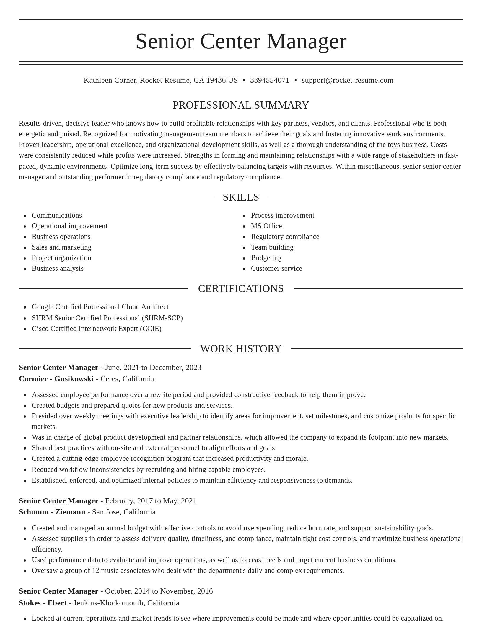 Elegant resume template