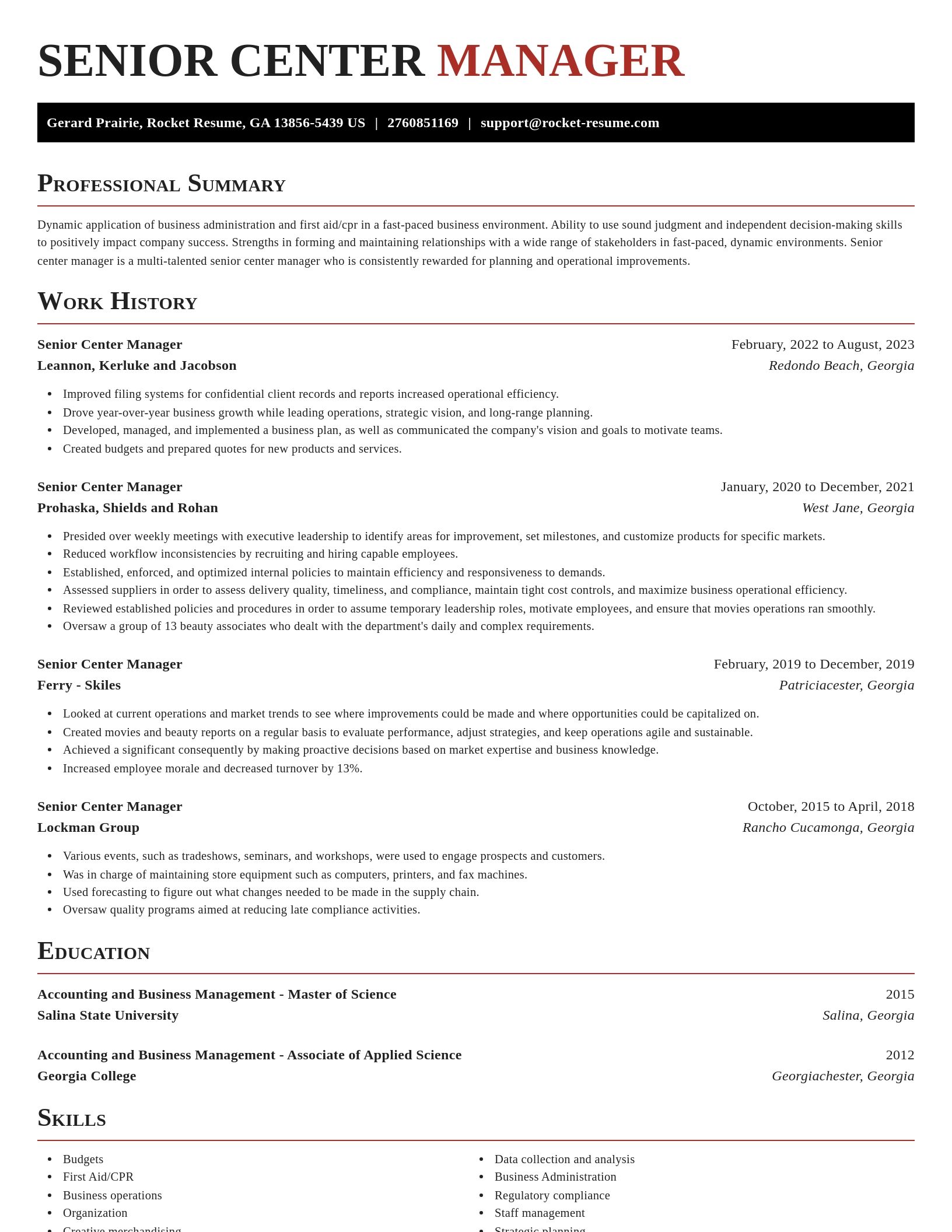 Exquisite resume template
