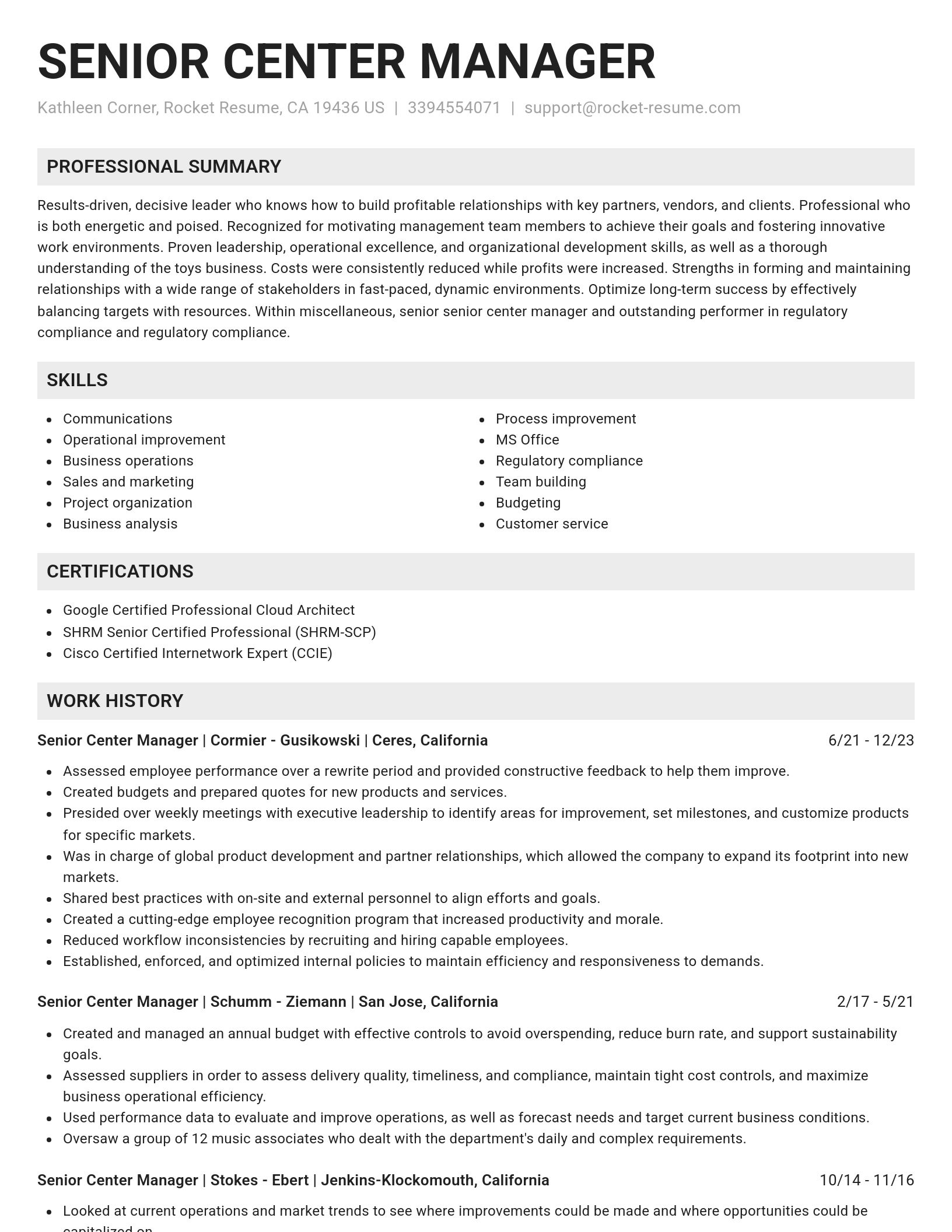 Genius resume template