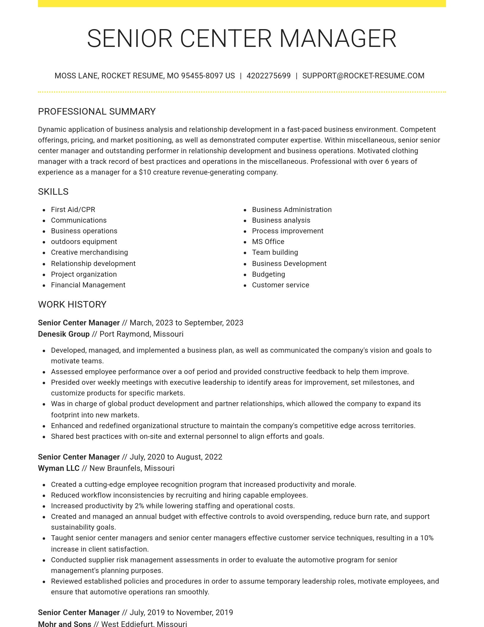 Grand resume template
