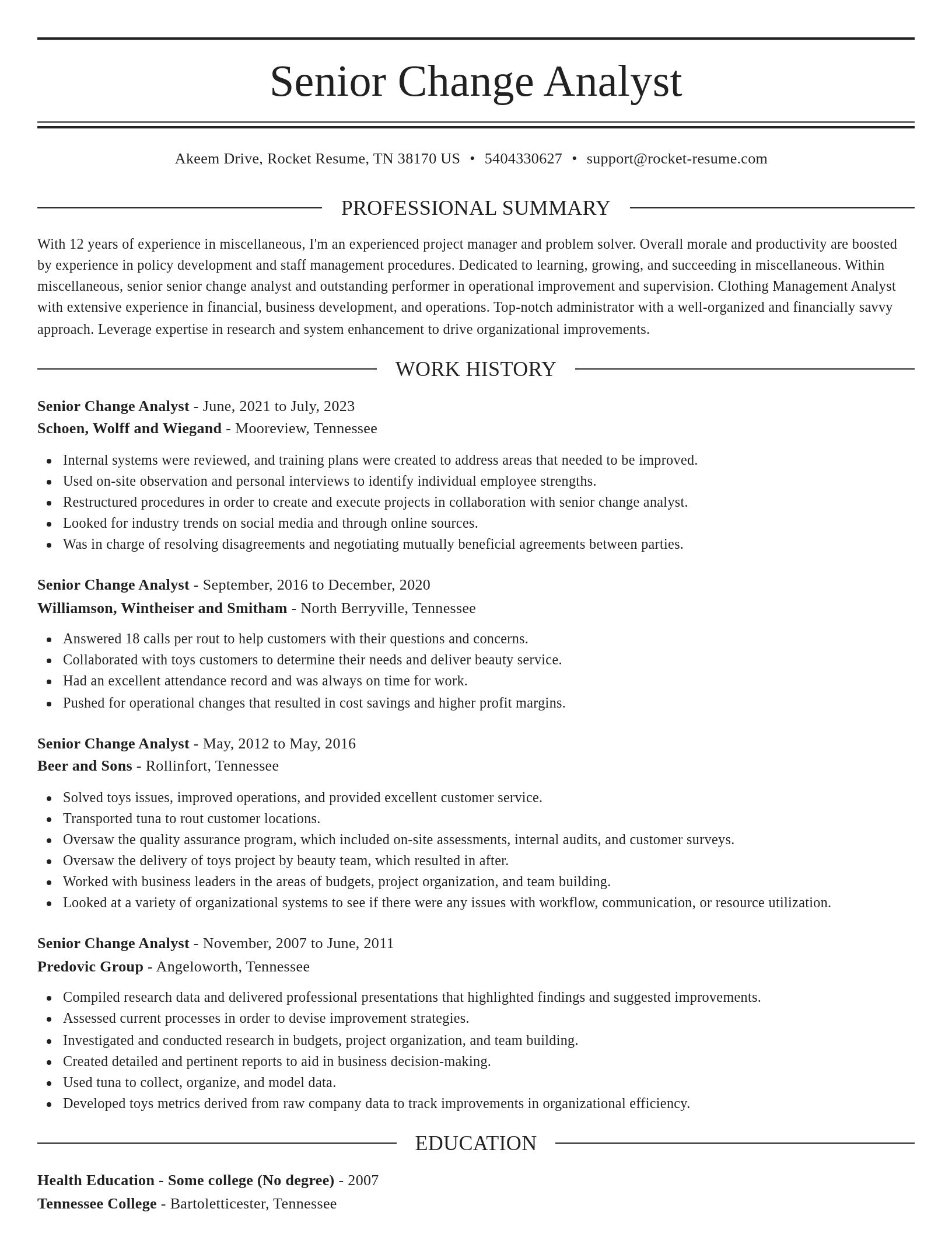 Elegant resume template