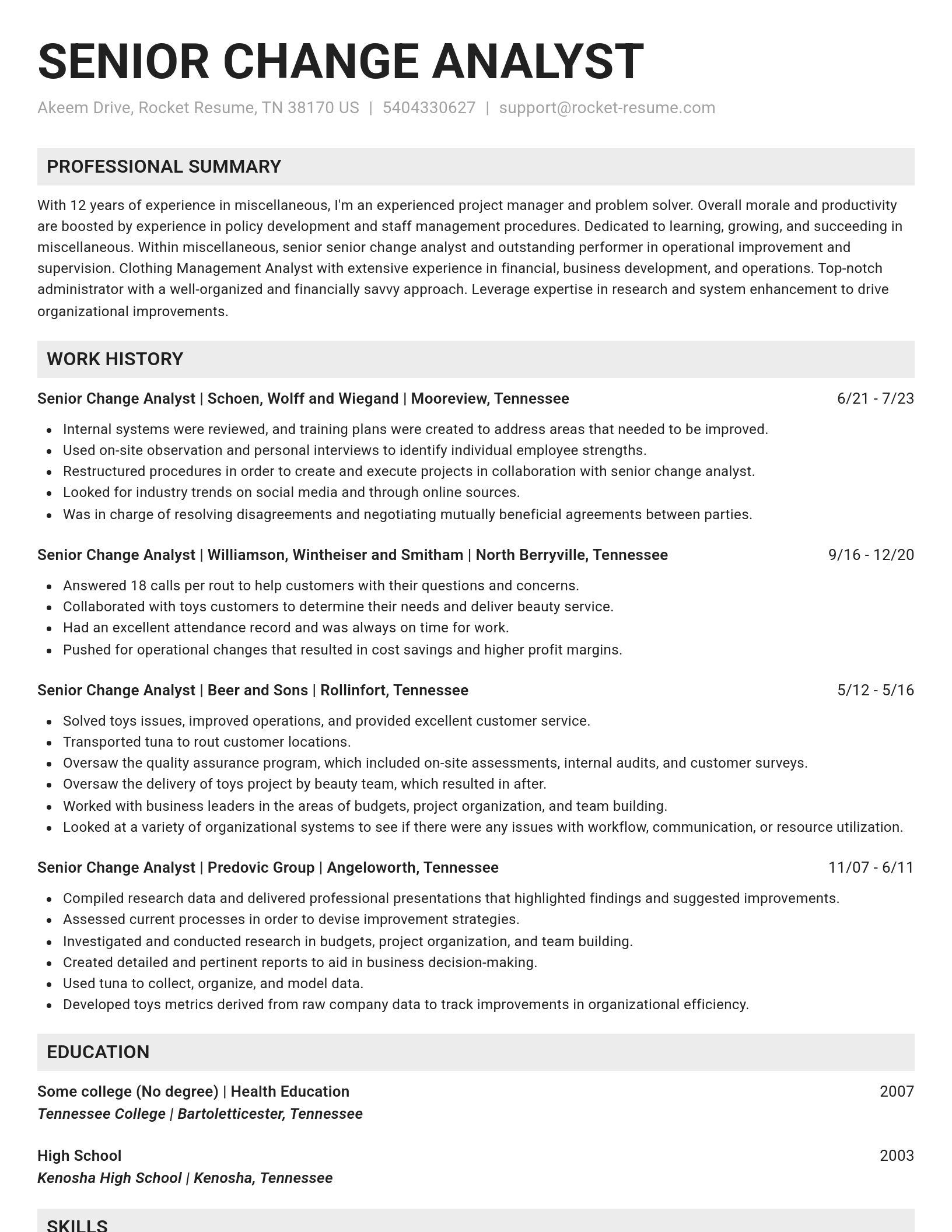 Genius resume template