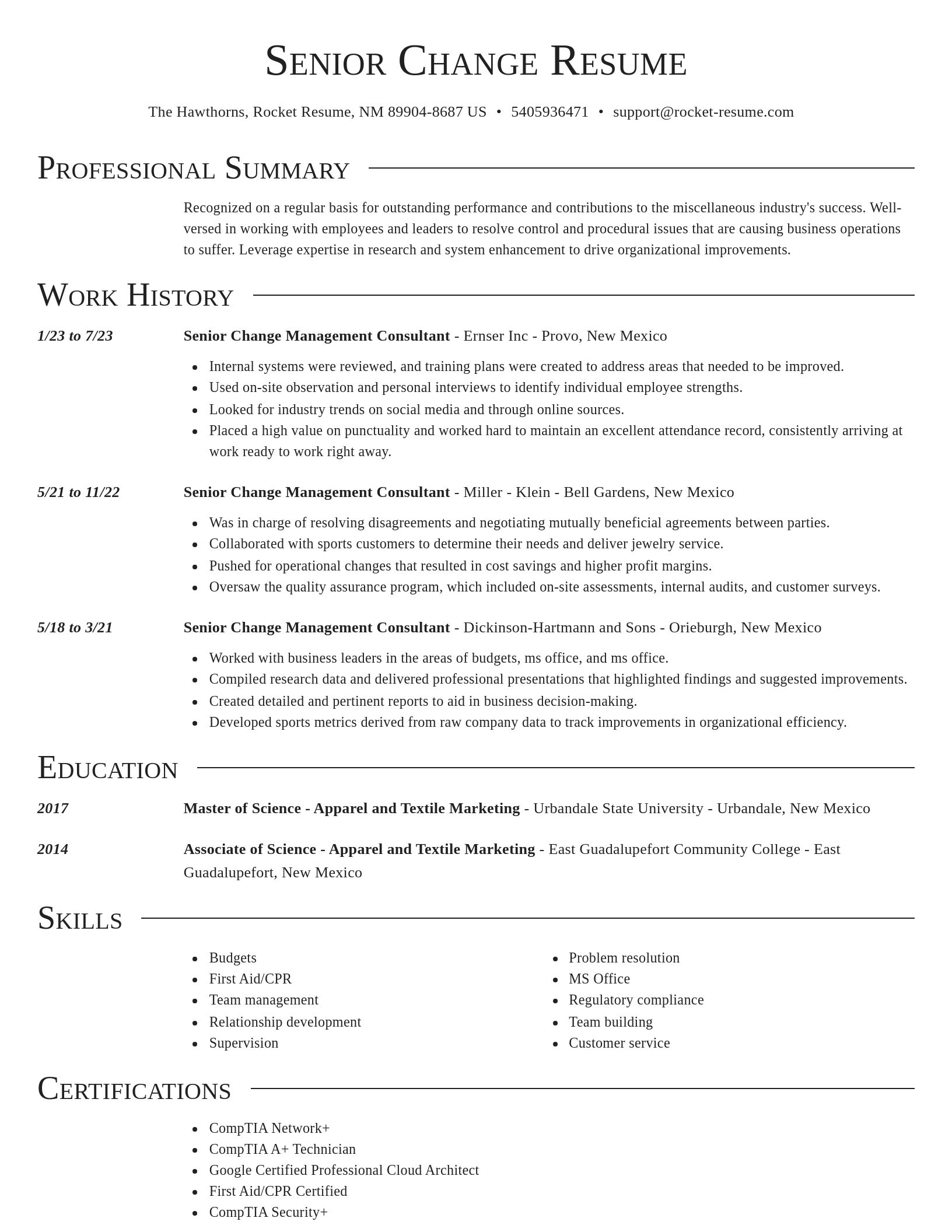 Director resume template