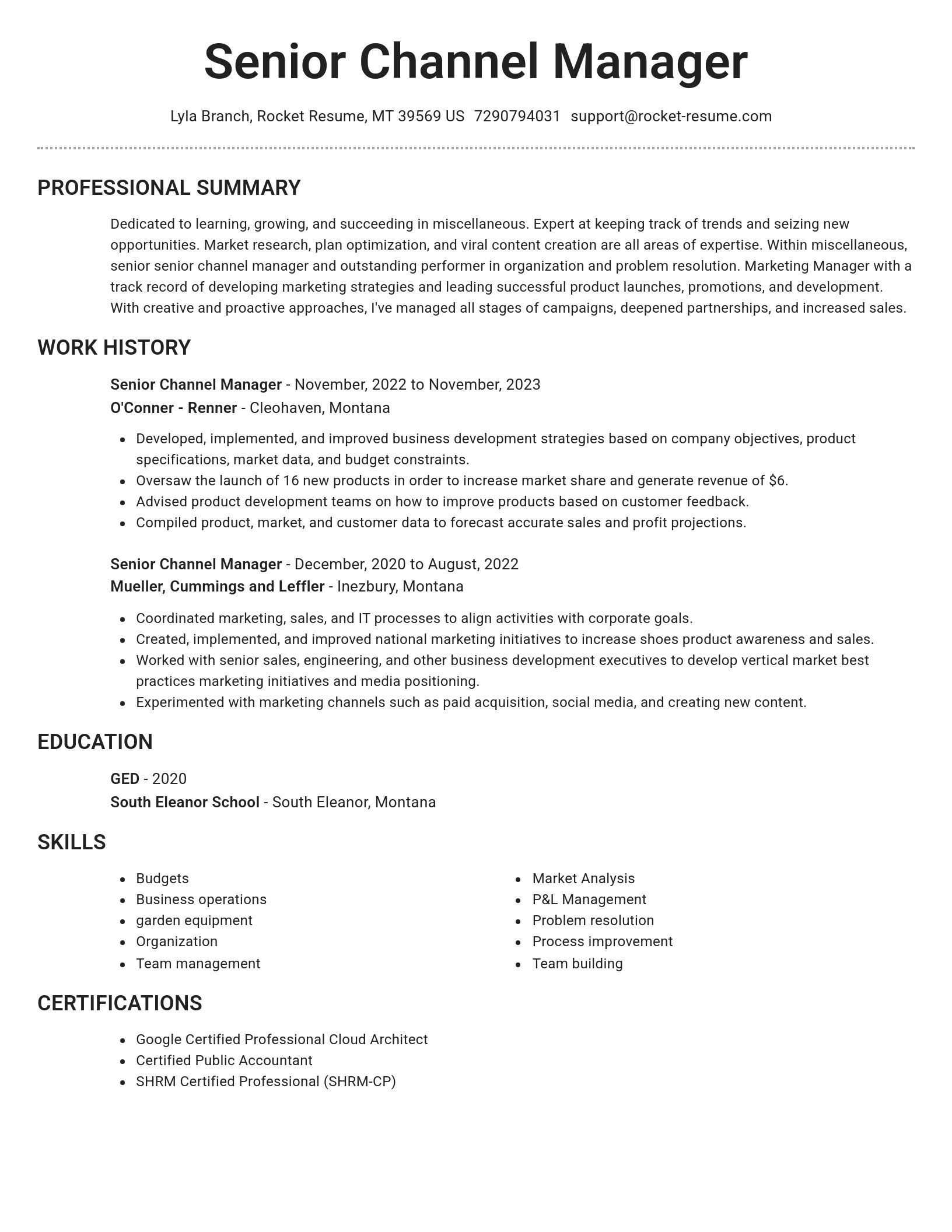 Brilliant resume template