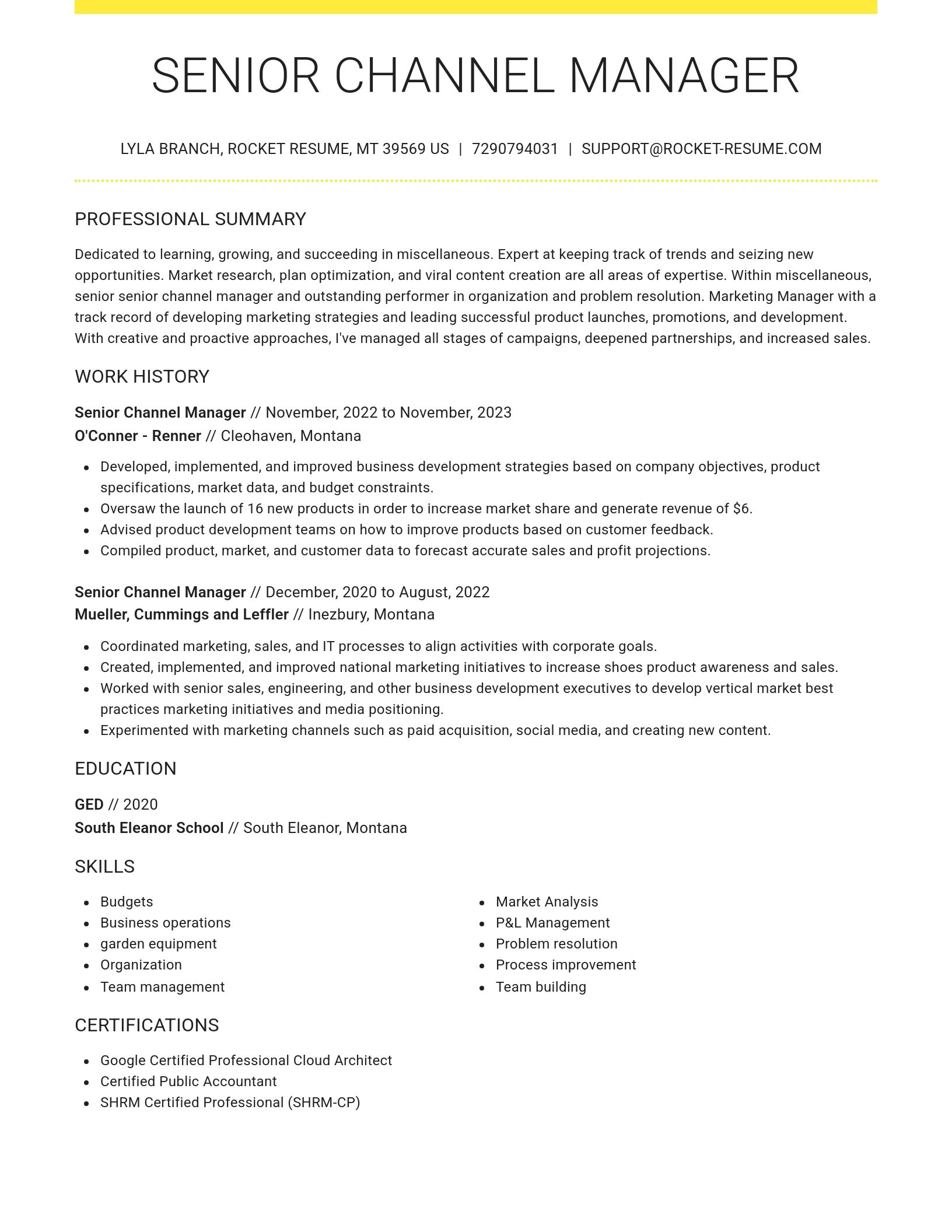Grand resume template