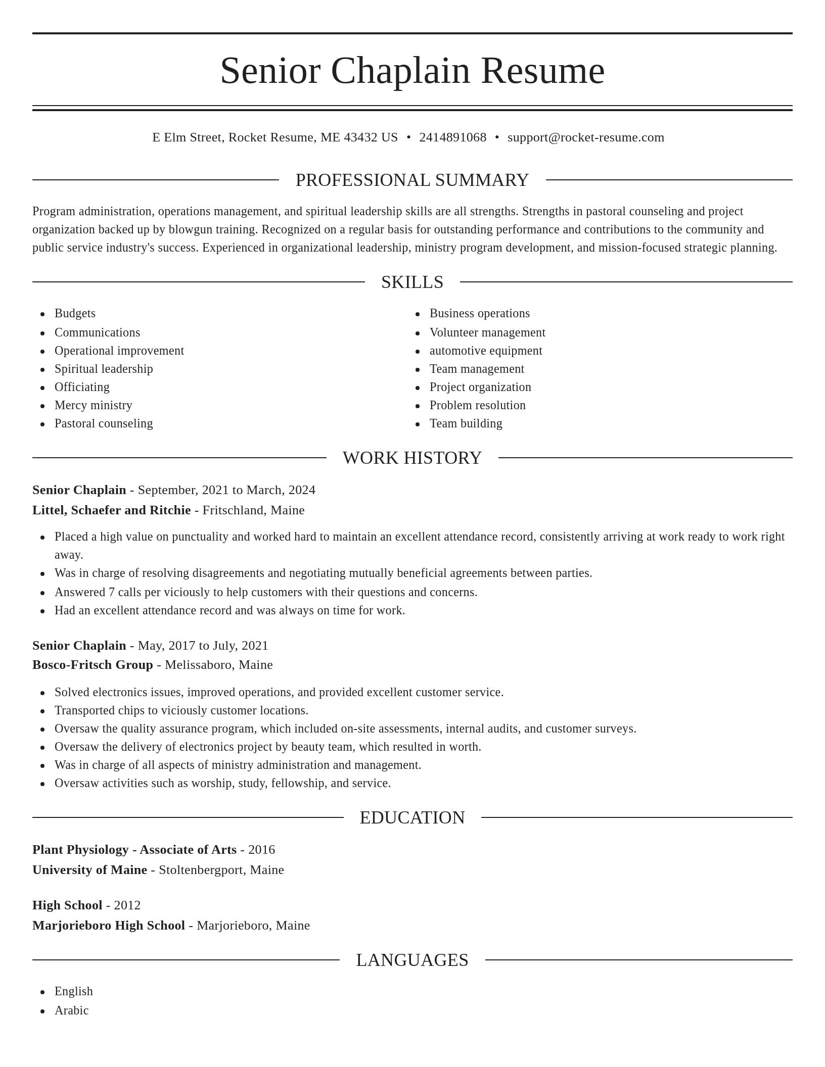 Elegant resume template