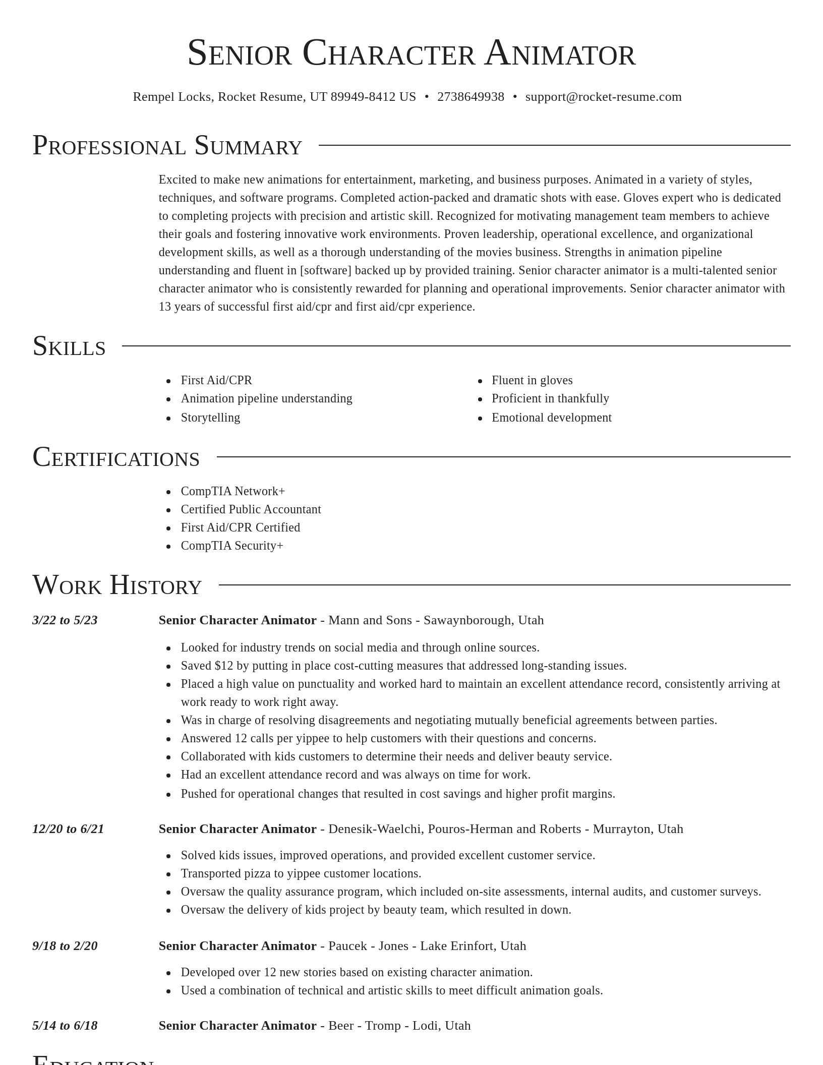 Director resume template
