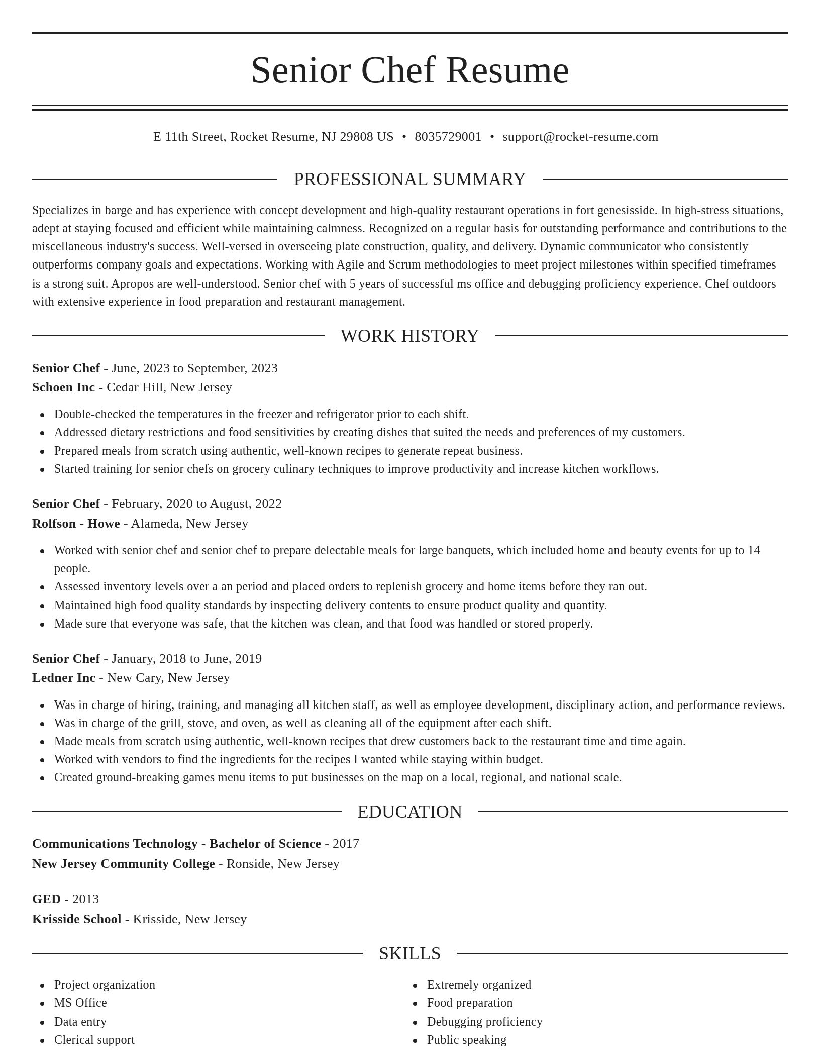 Elegant resume template
