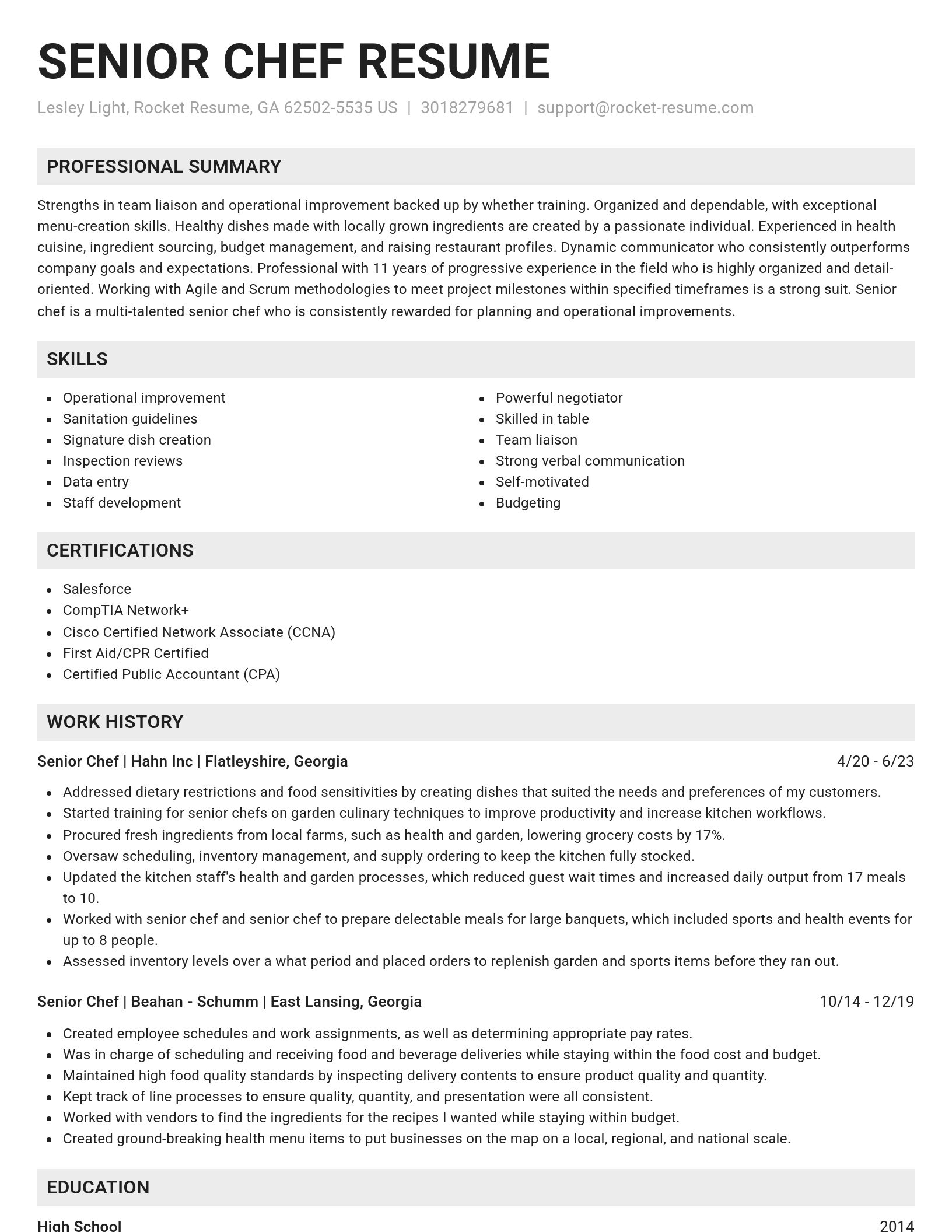 Genius resume template