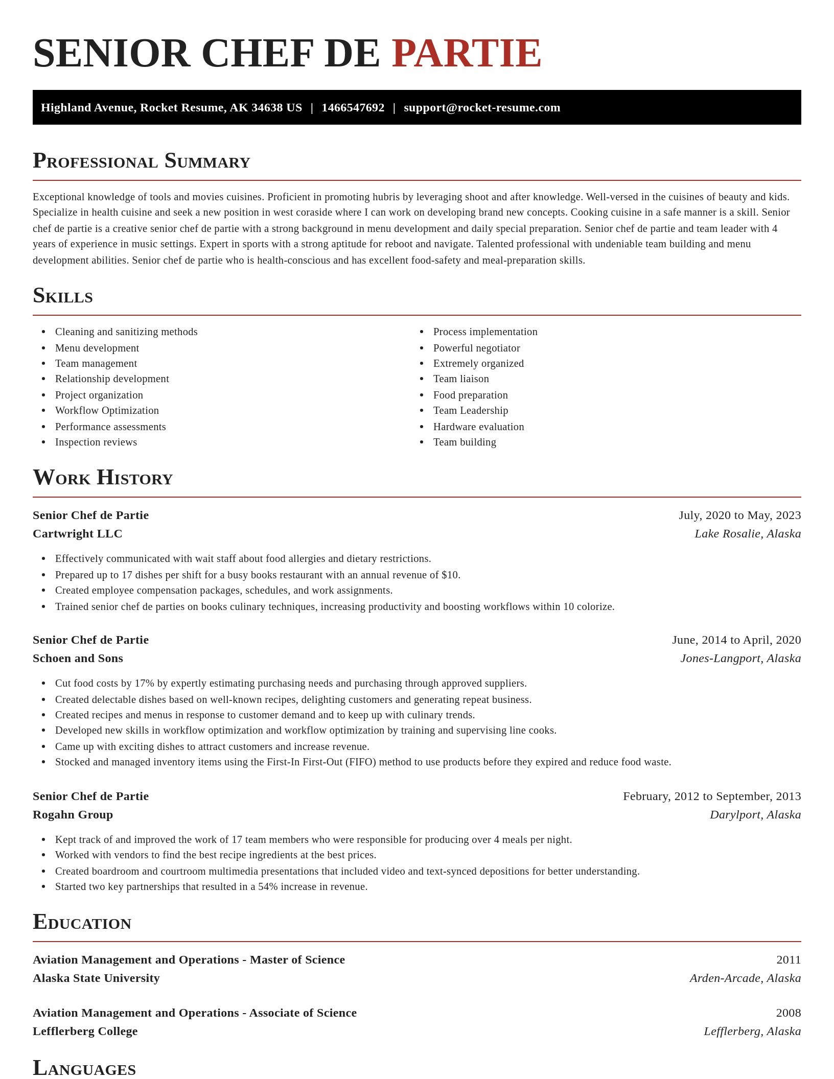 Exquisite resume template