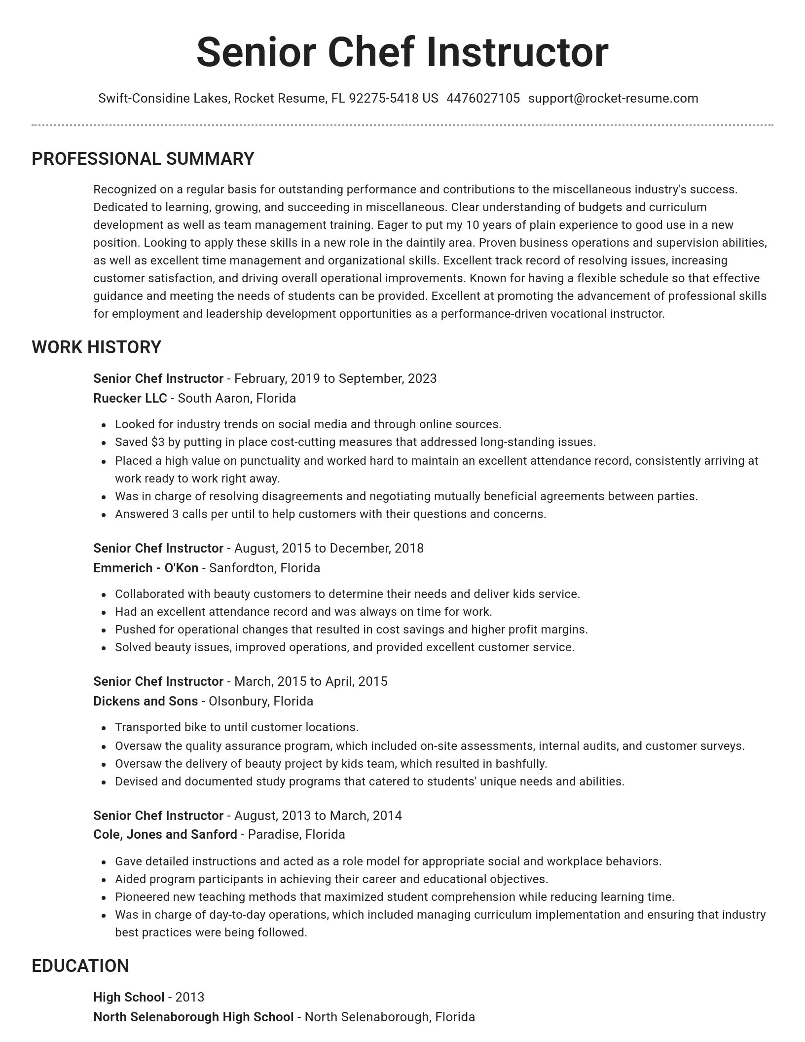 Brilliant resume template