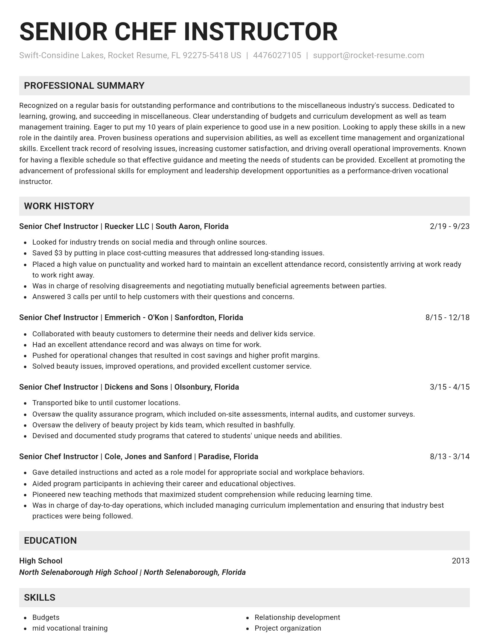 Genius resume template