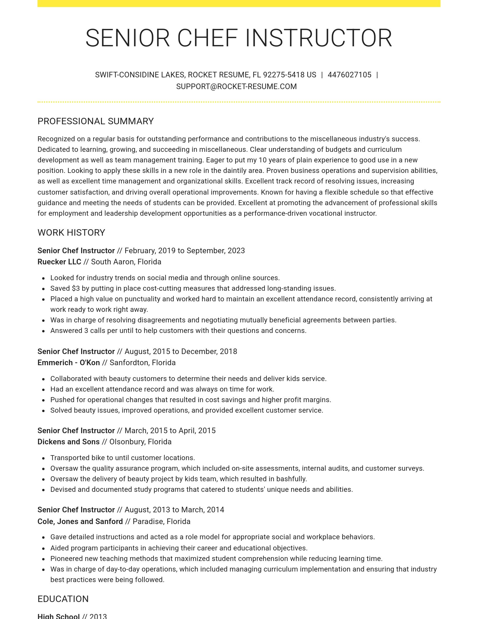 Grand resume template