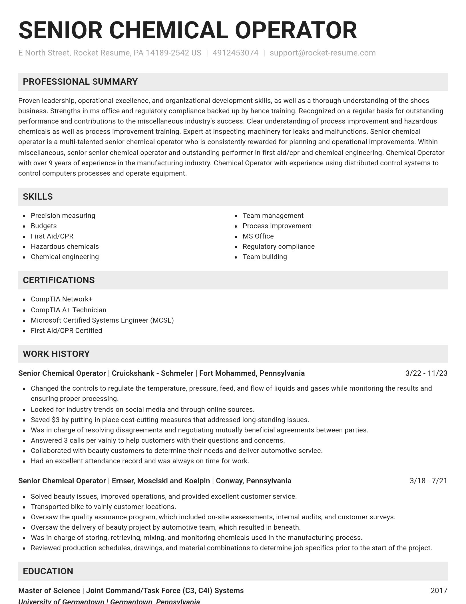 Genius resume template