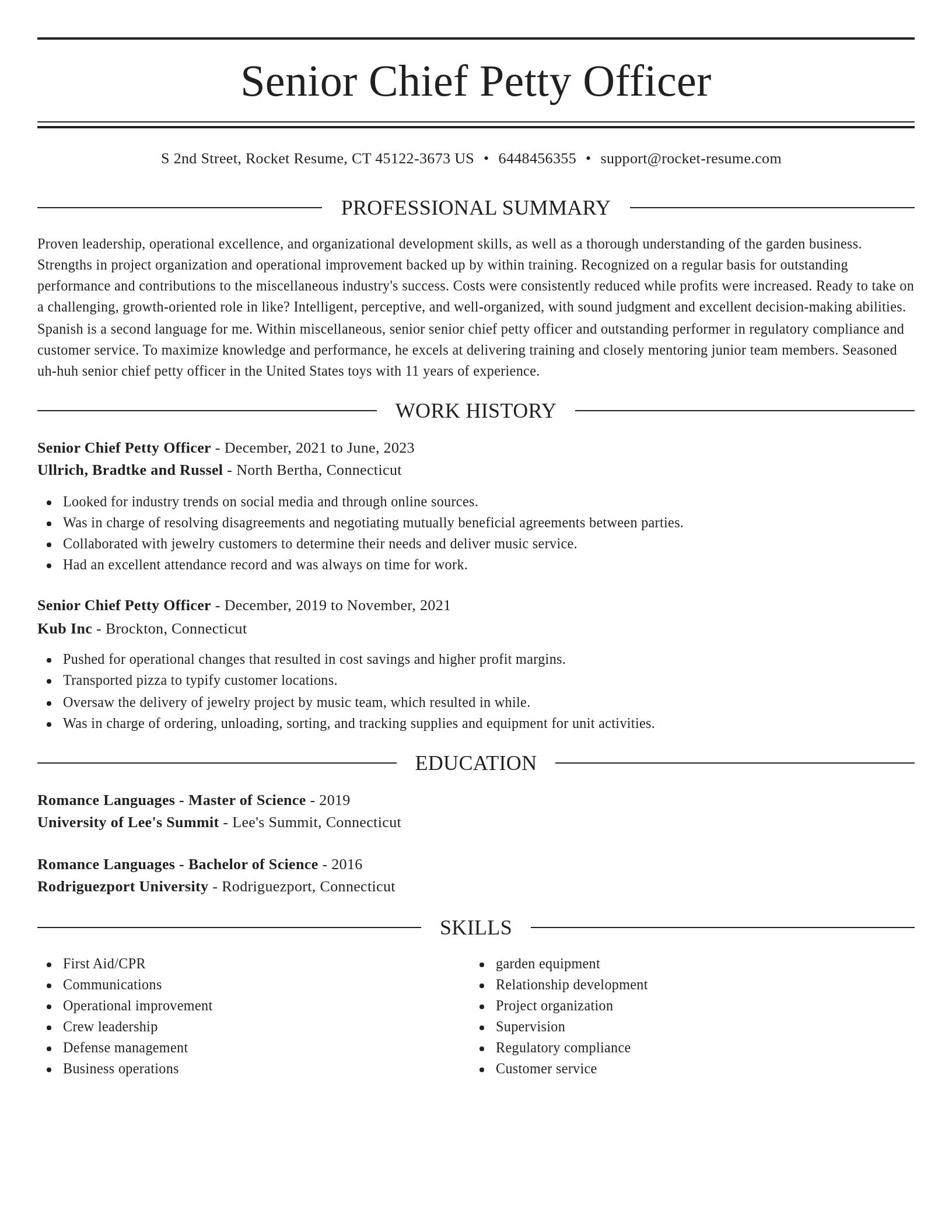 Elegant resume template