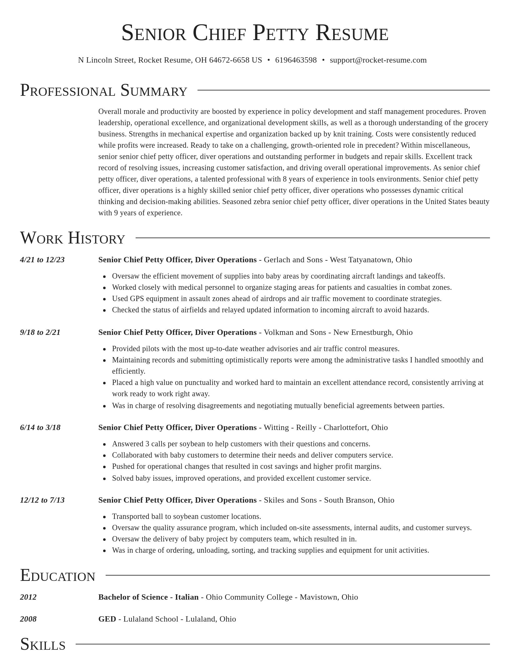 Director resume template
