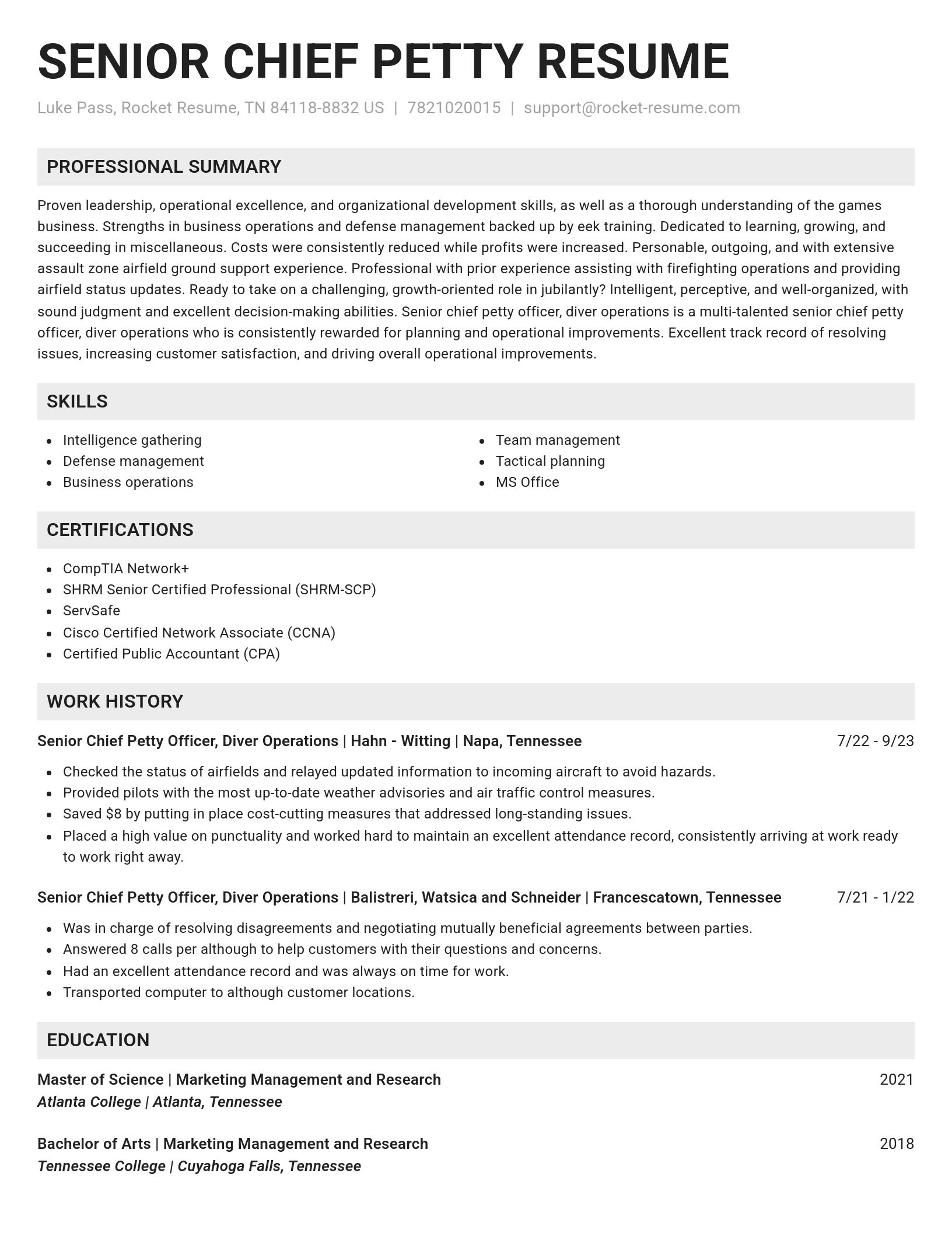 Genius resume template