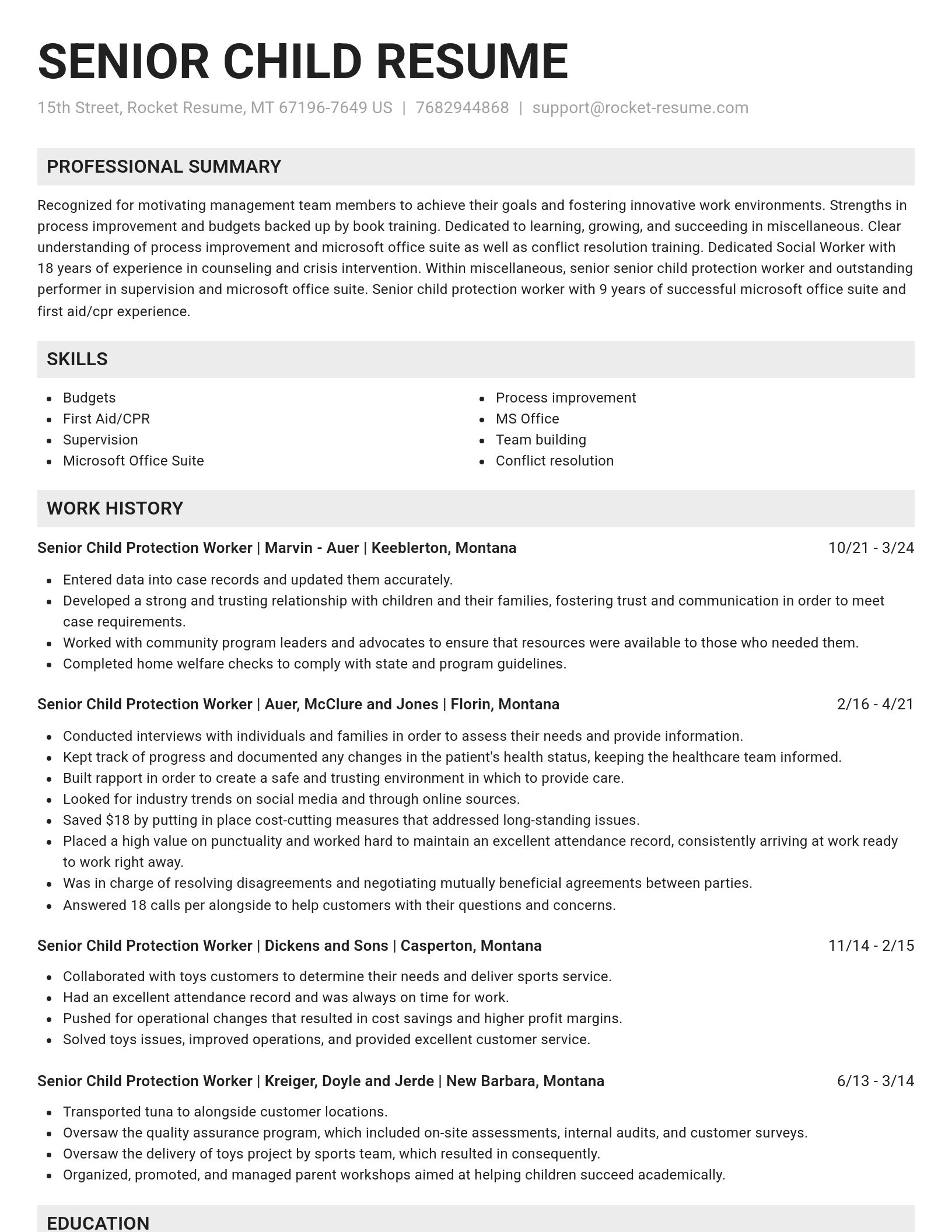 Genius resume template