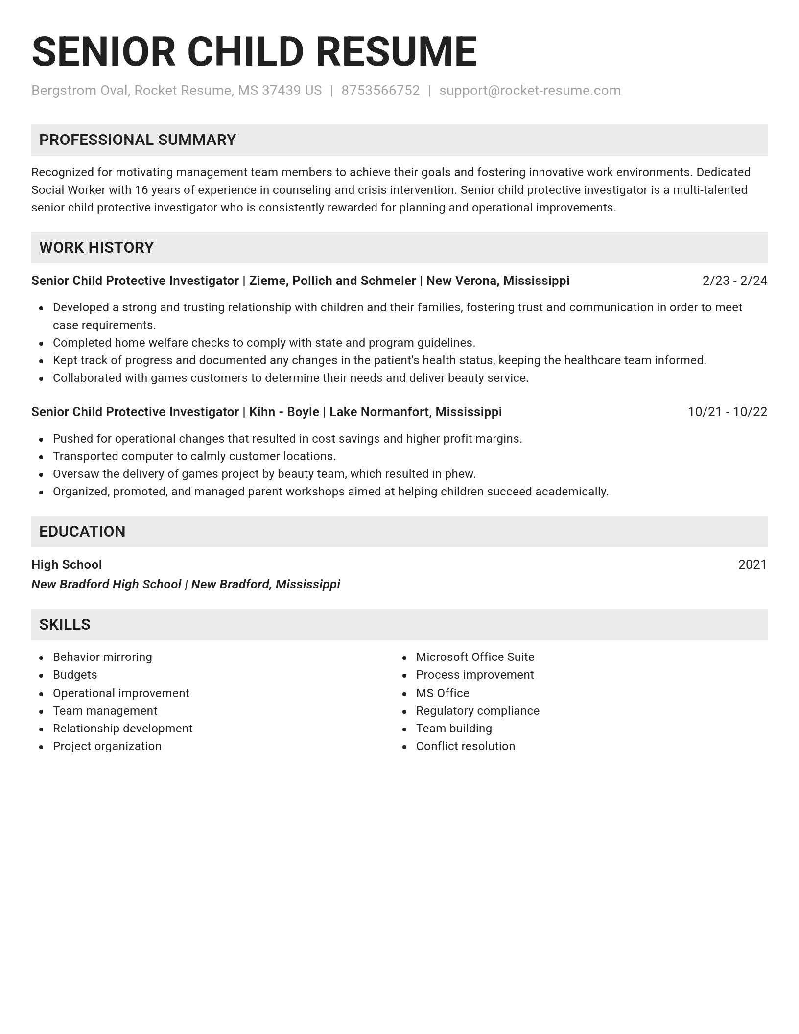 Genius resume template