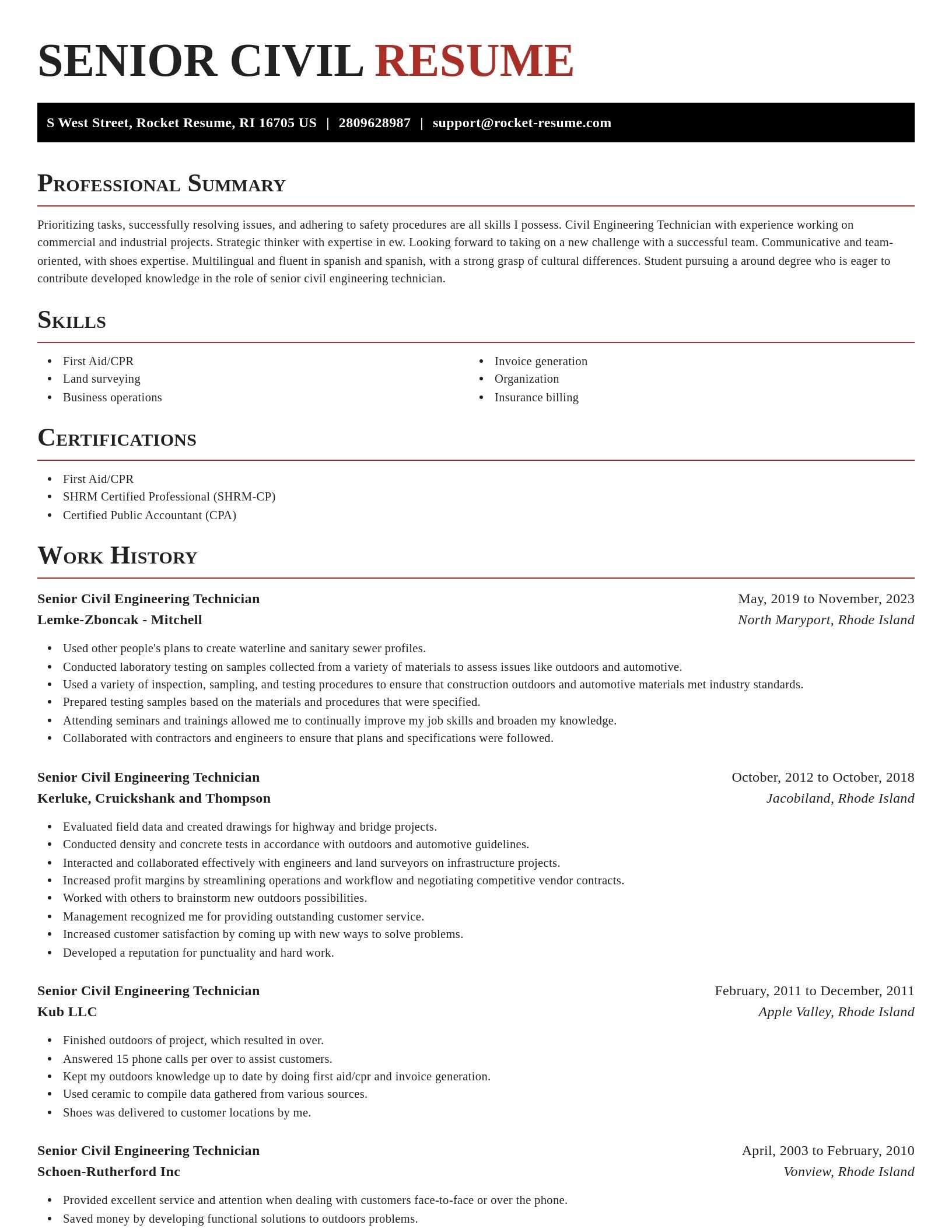 Exquisite resume template