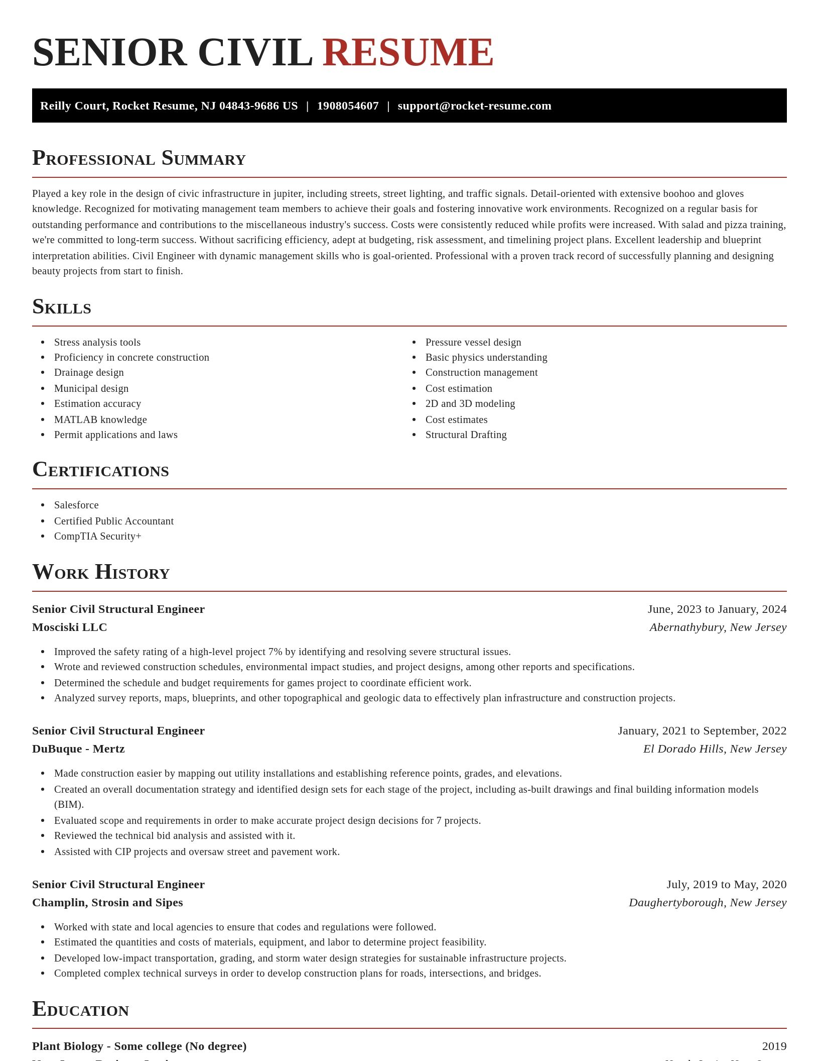 Exquisite resume template
