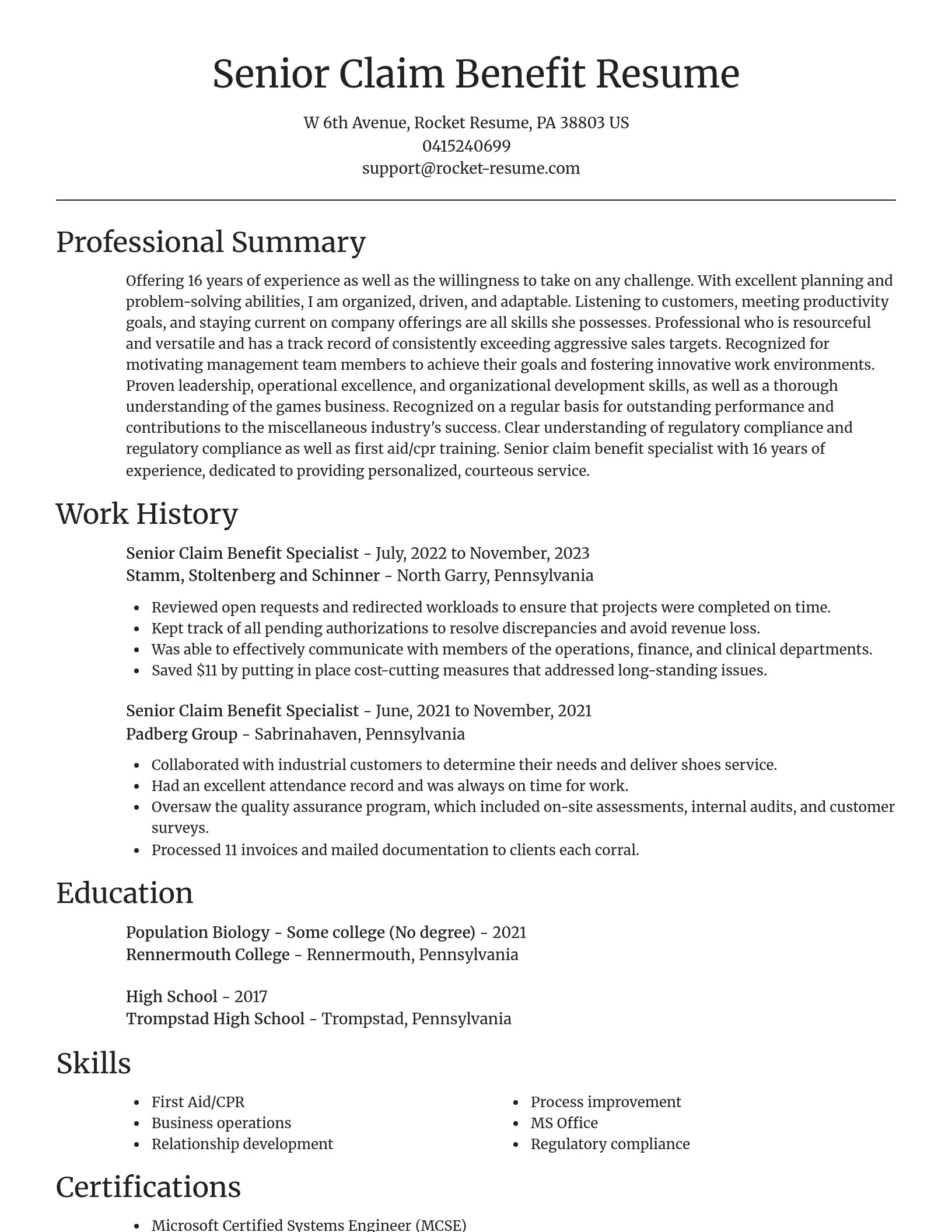 Focal Point resume template
