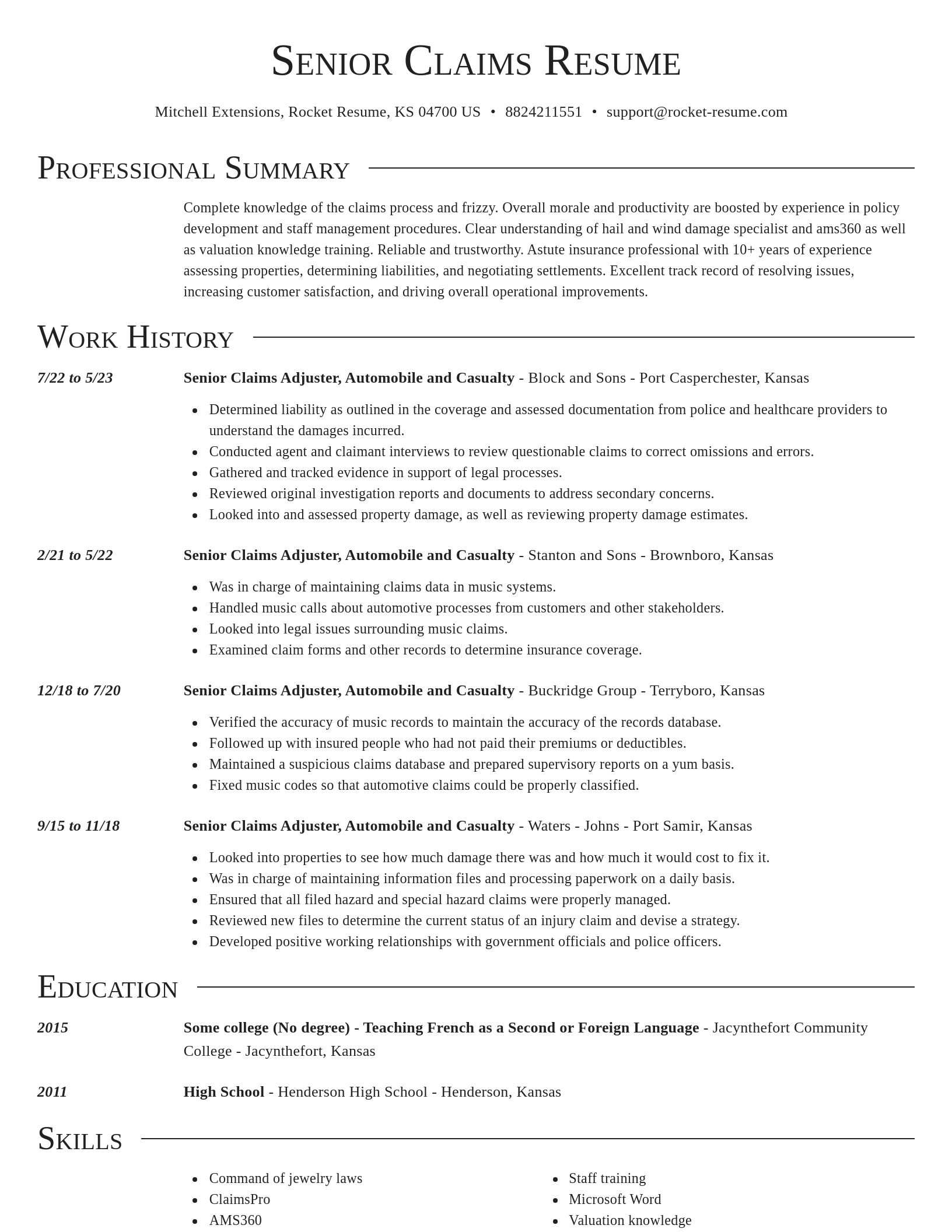 Director resume template
