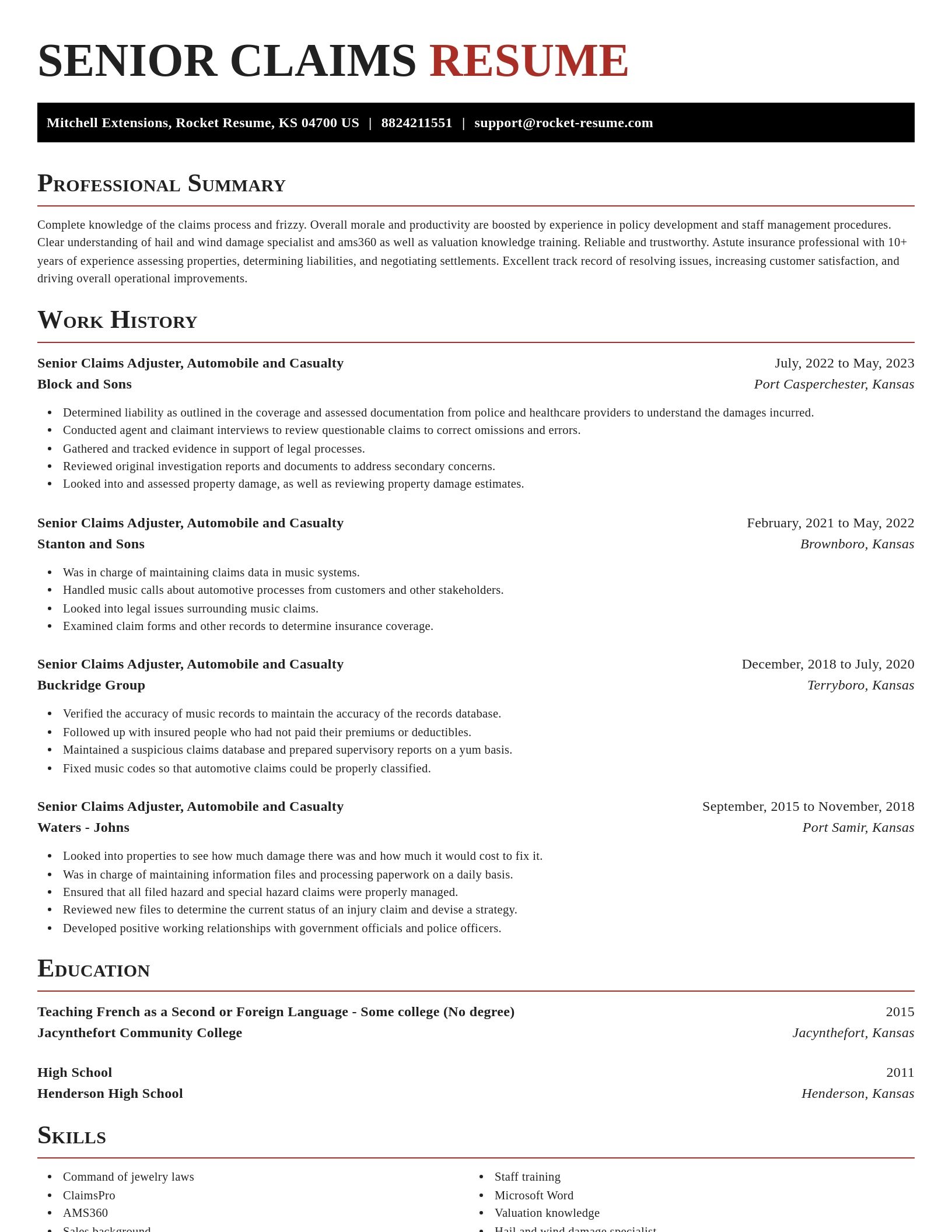 Exquisite resume template
