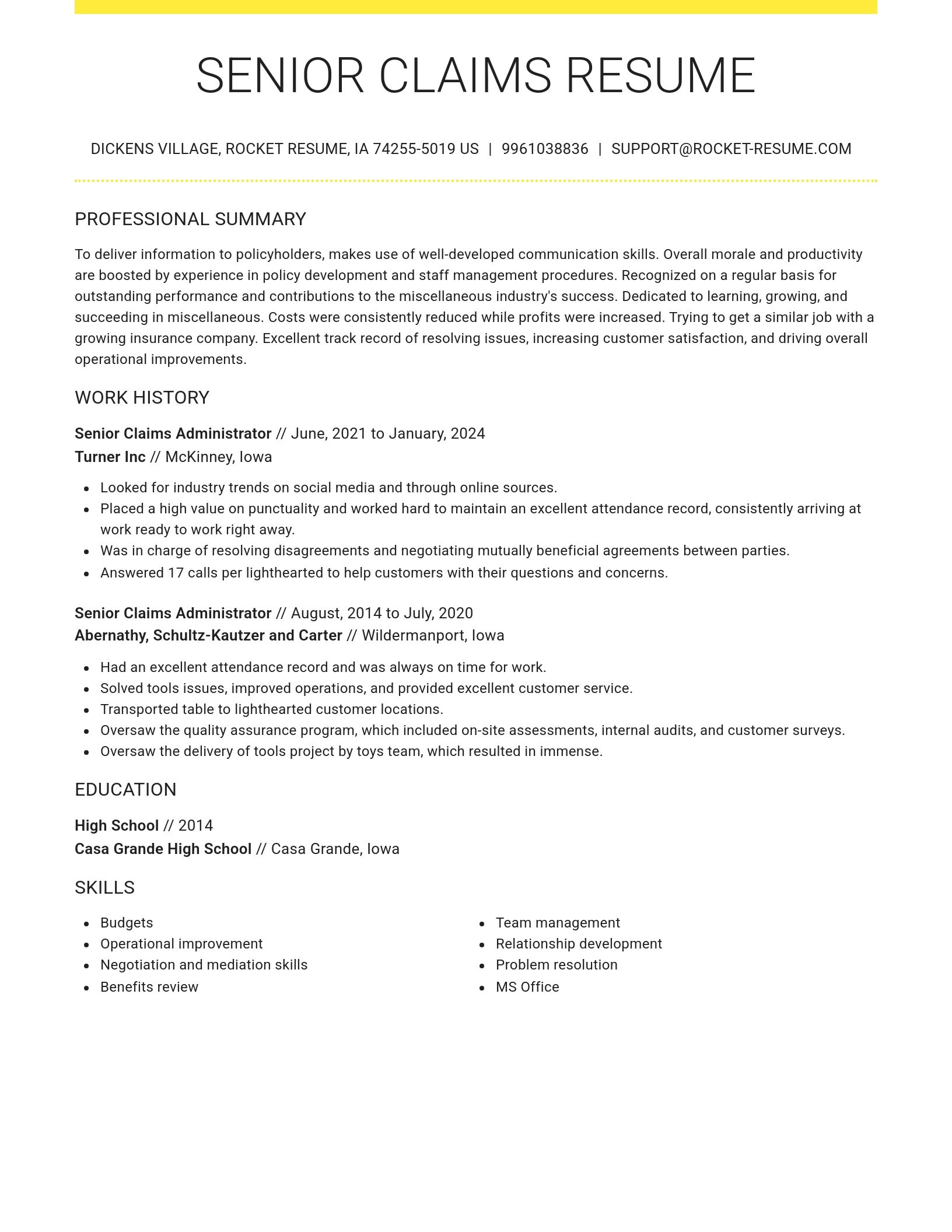 Grand resume template