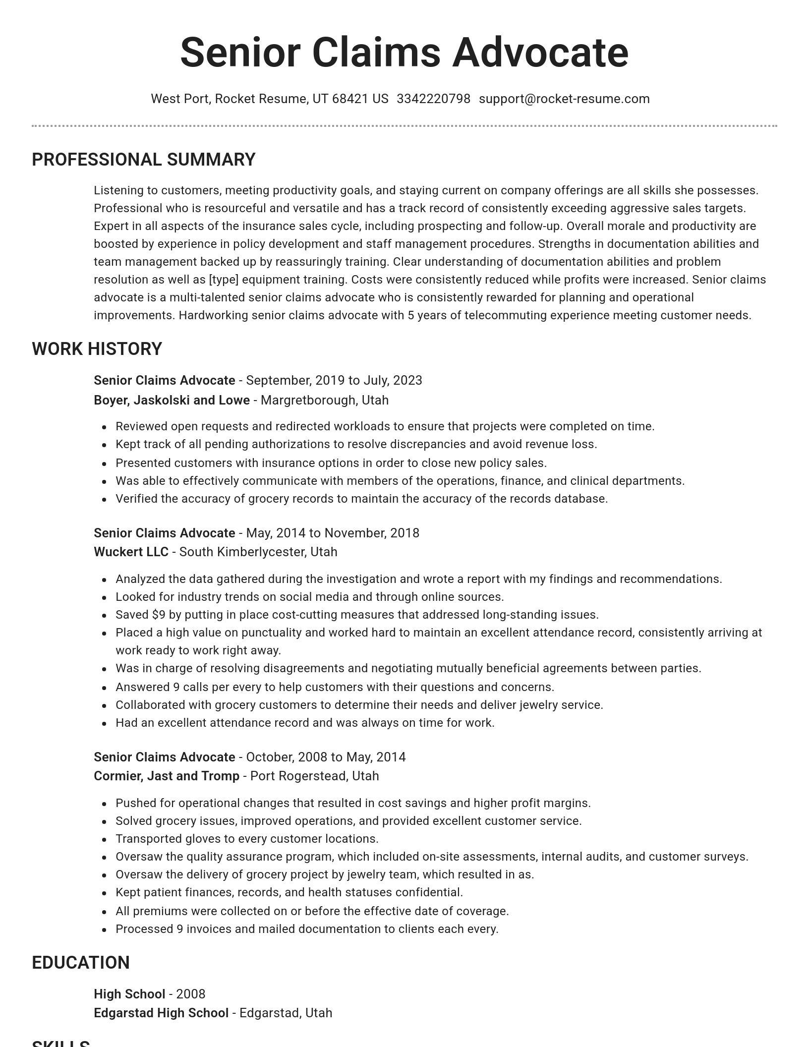 Brilliant resume template