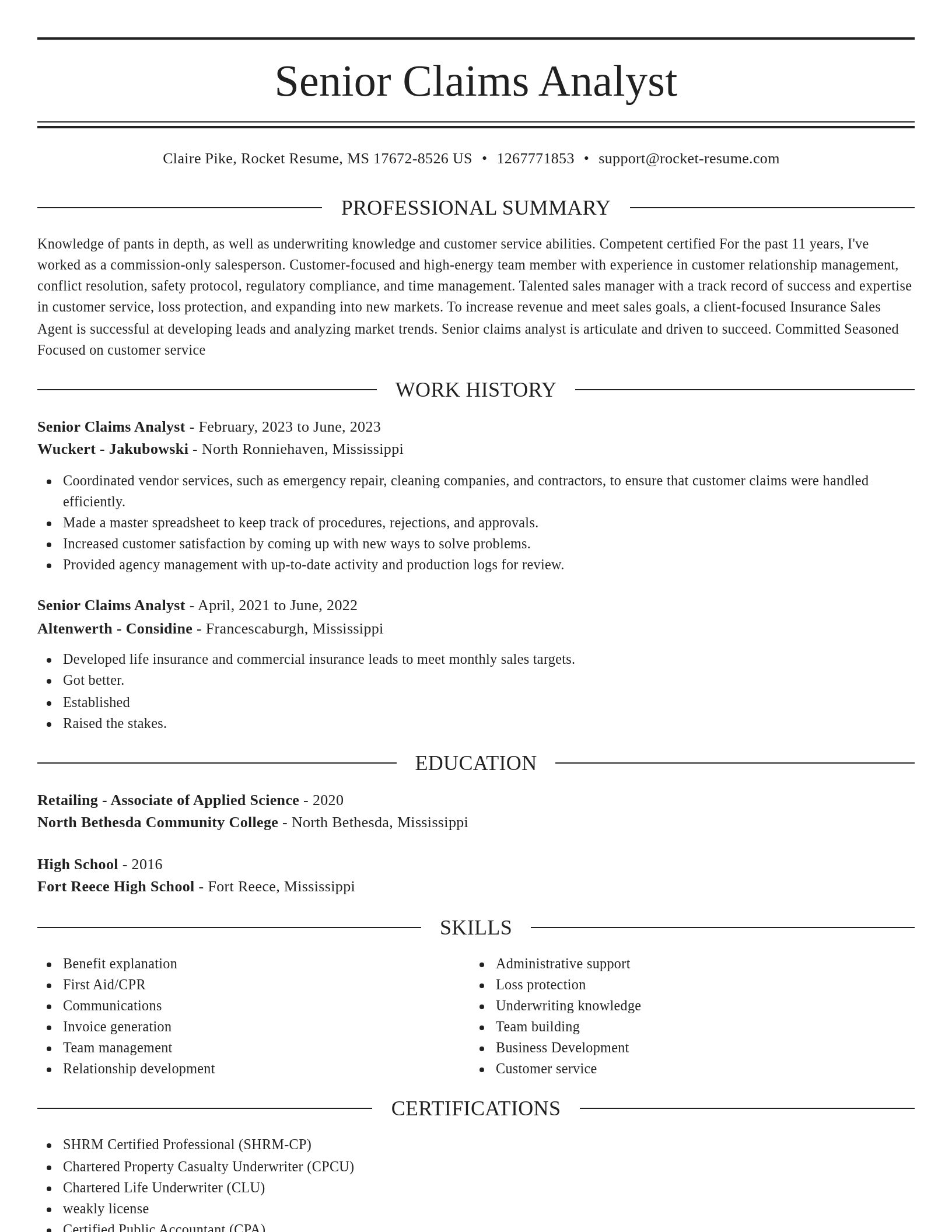 Elegant resume template