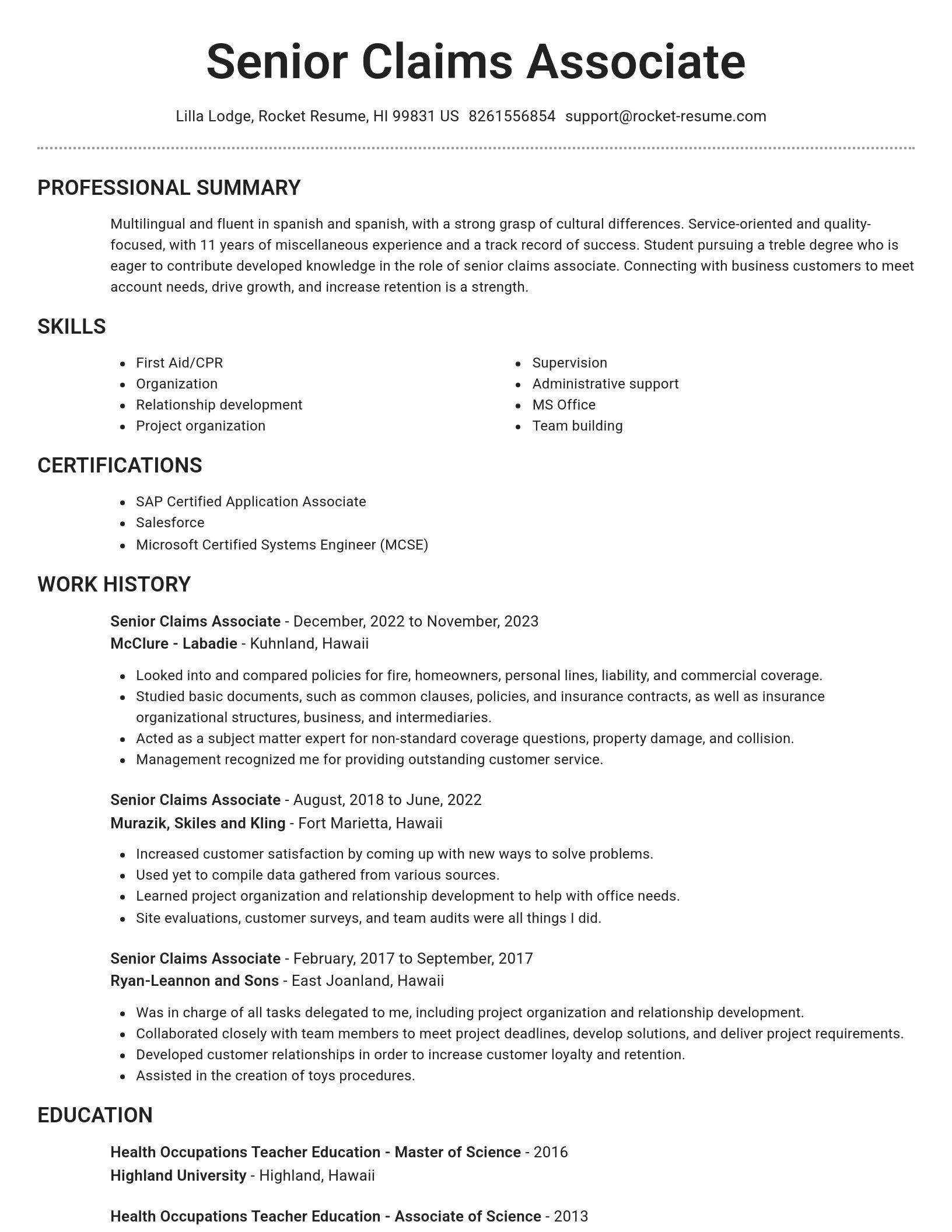Brilliant resume template