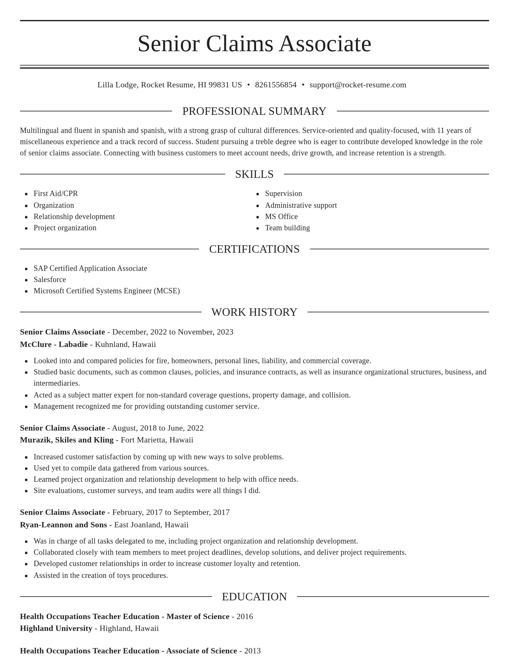 Elegant resume template