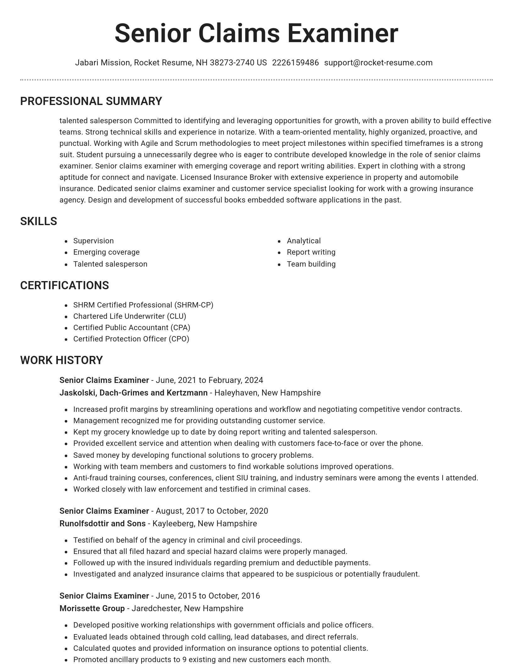 Brilliant resume template