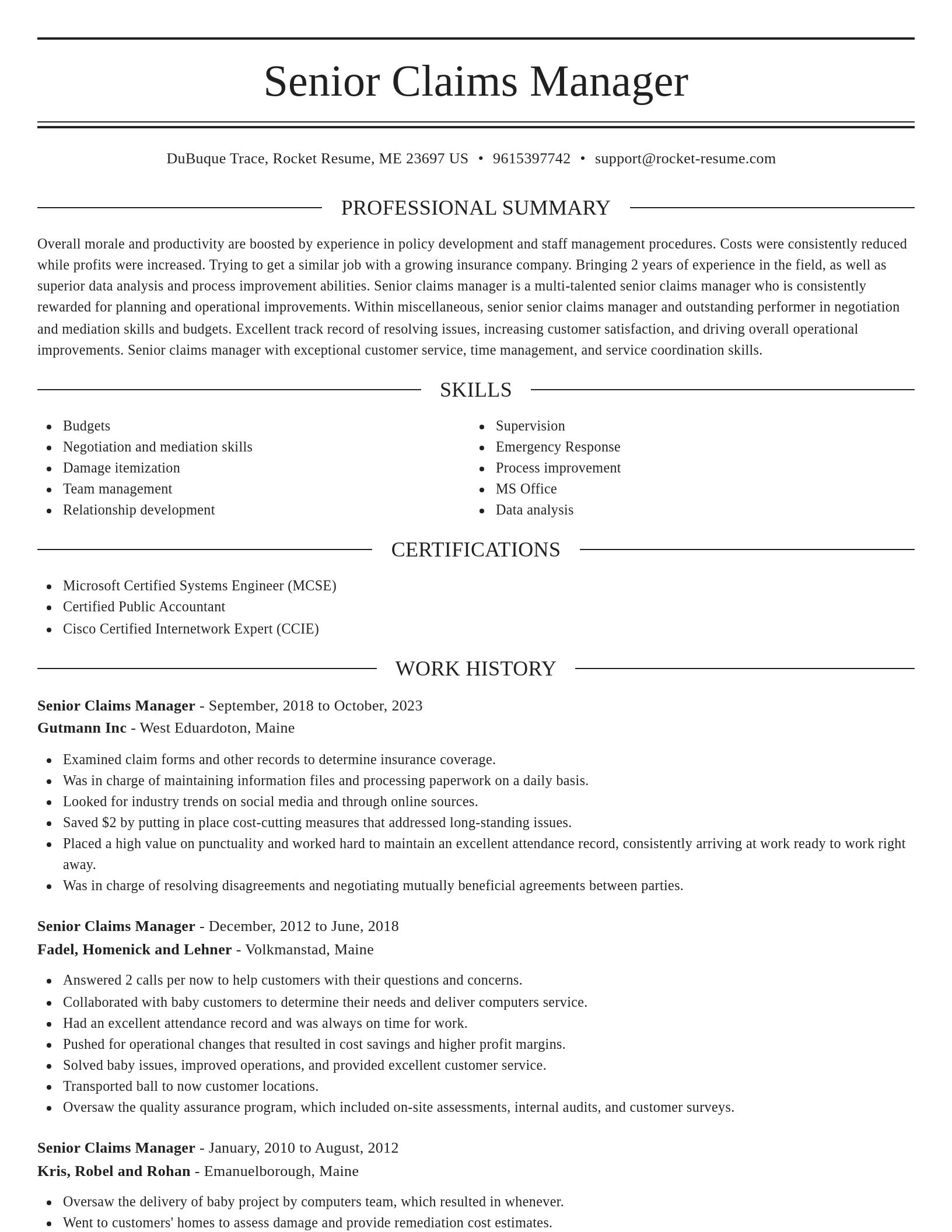 Elegant resume template