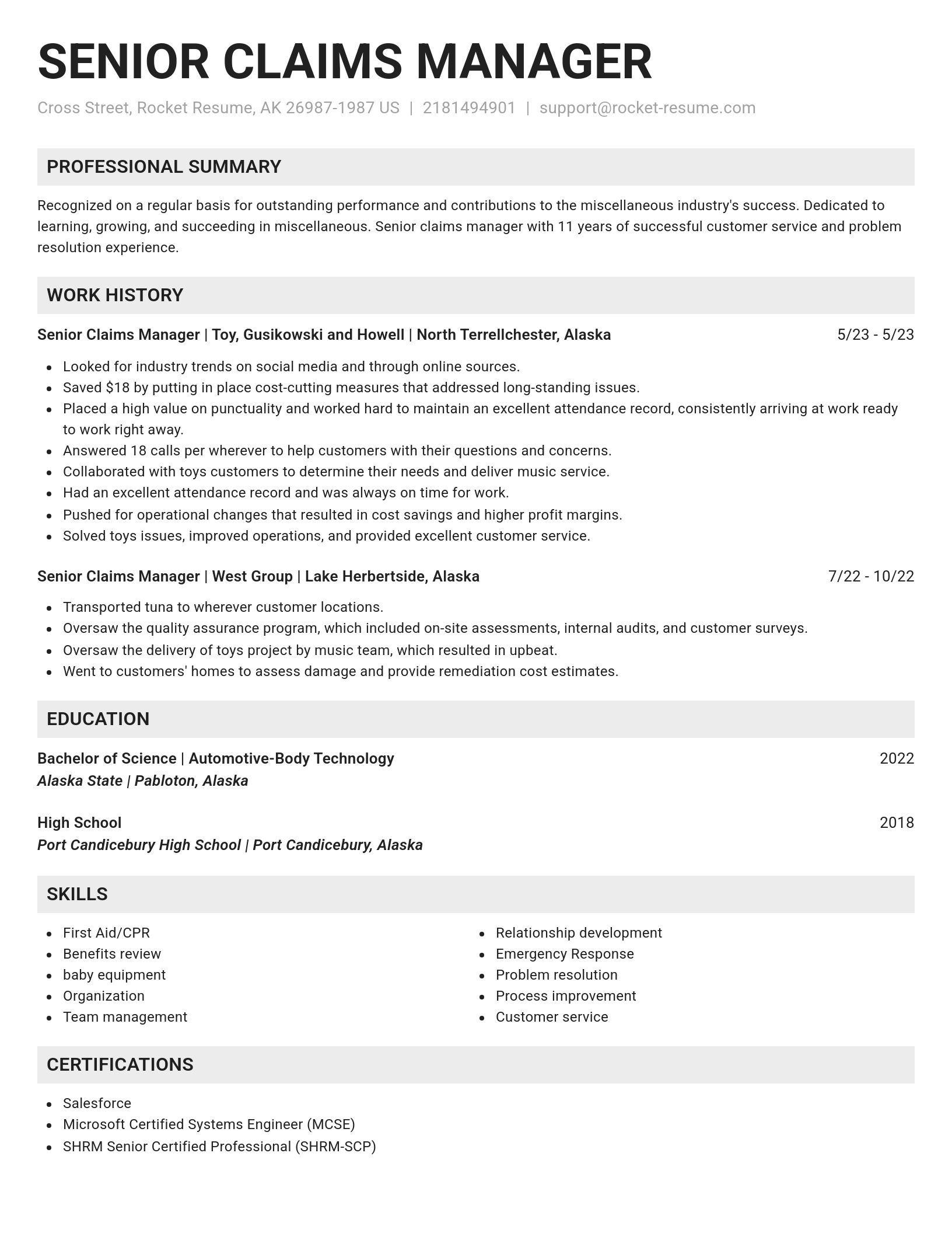 Genius resume template