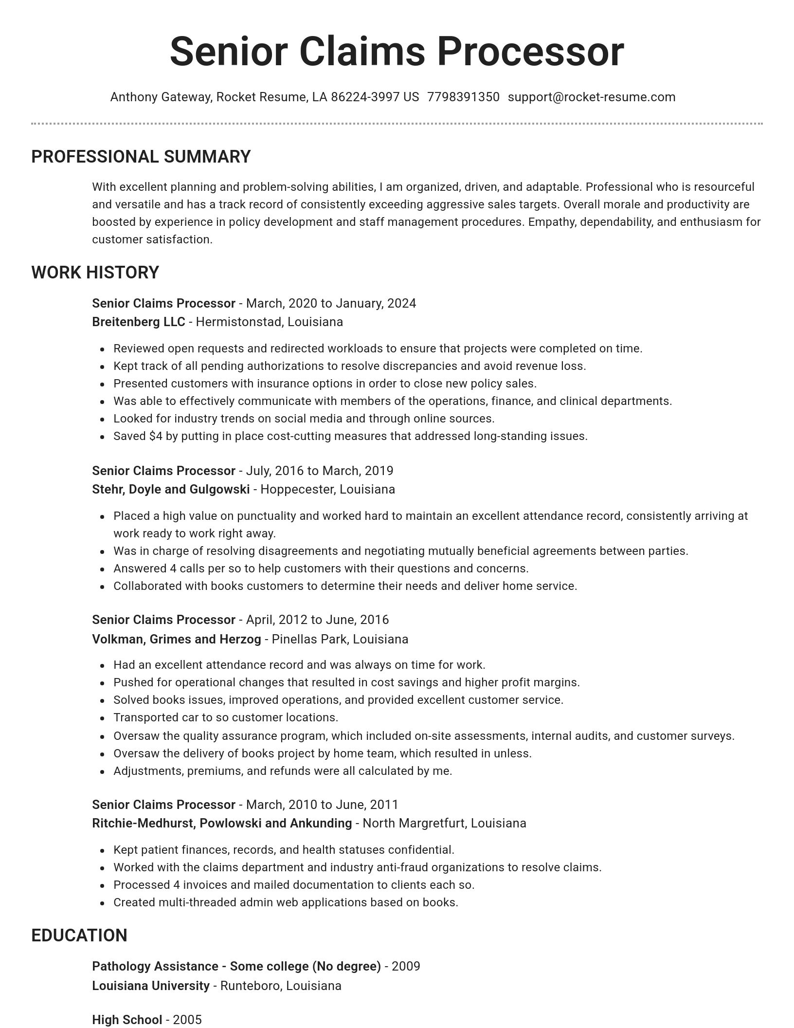 Brilliant resume template