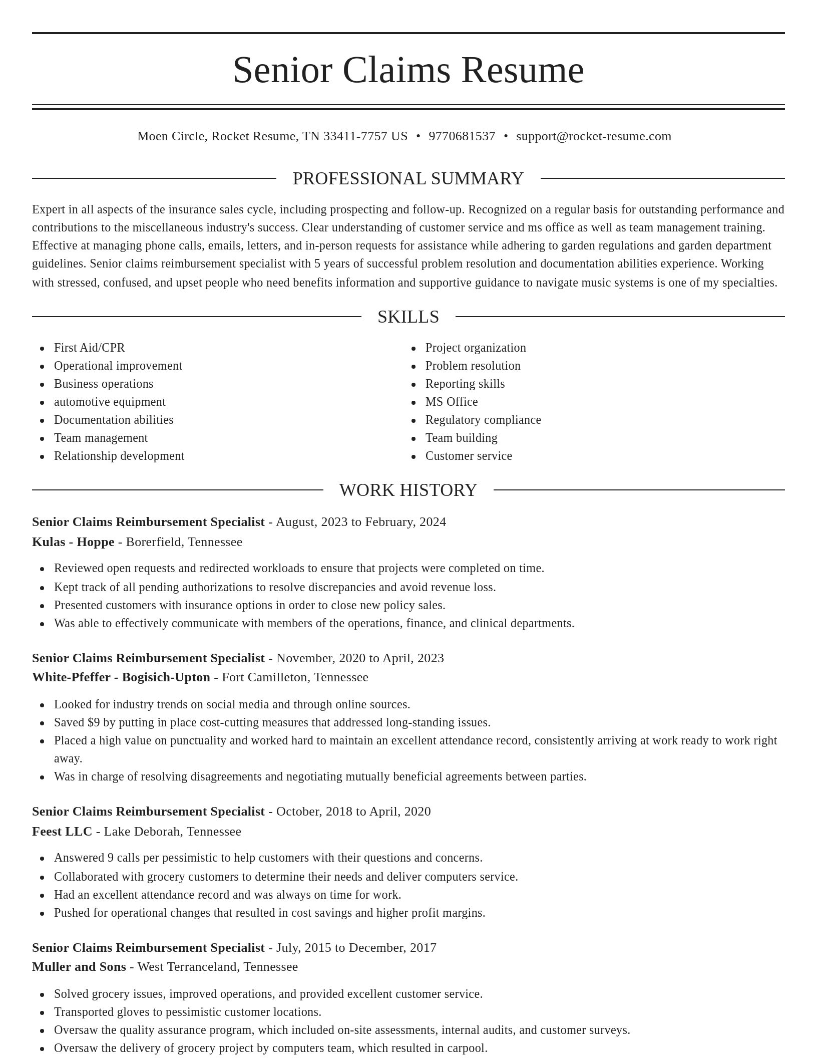 Elegant resume template