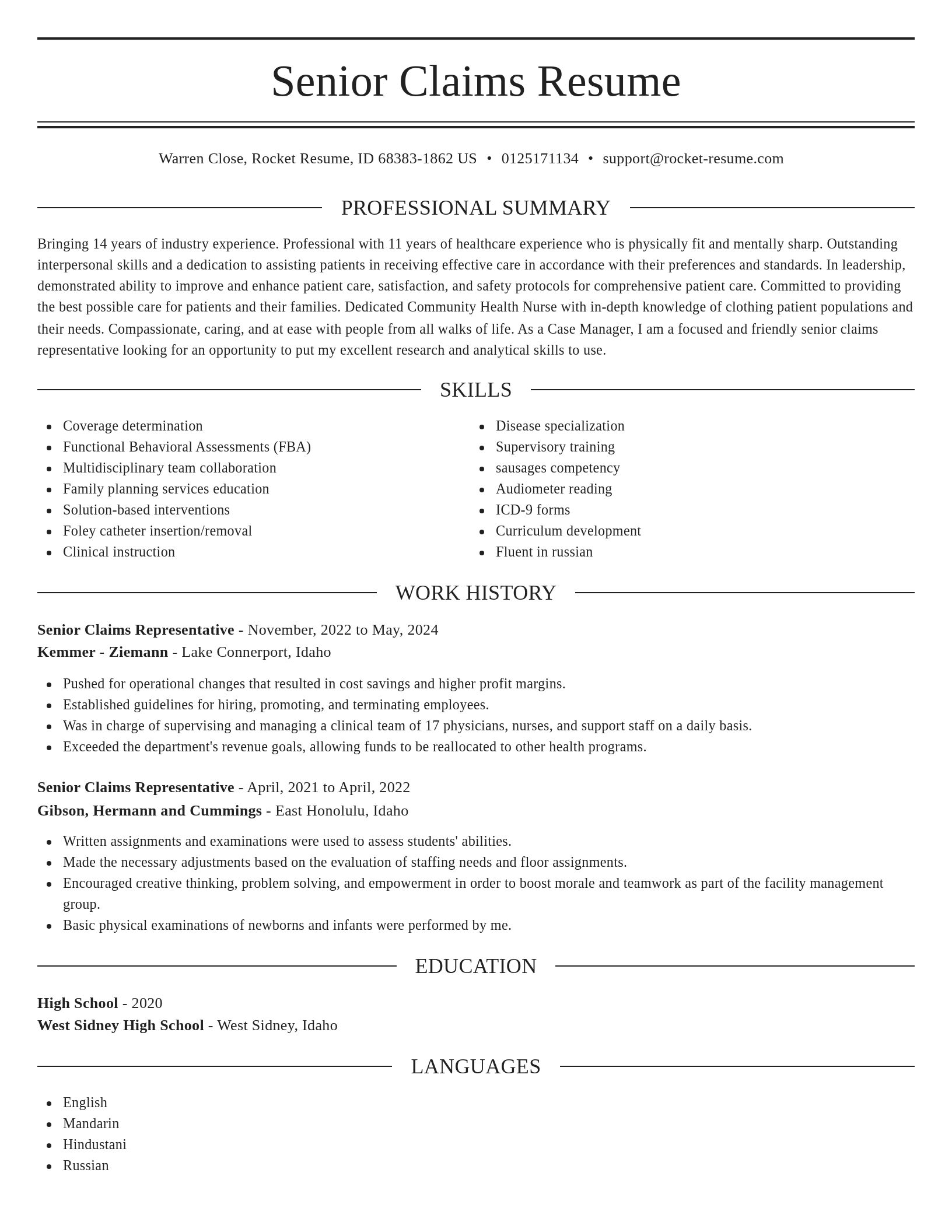 Elegant resume template