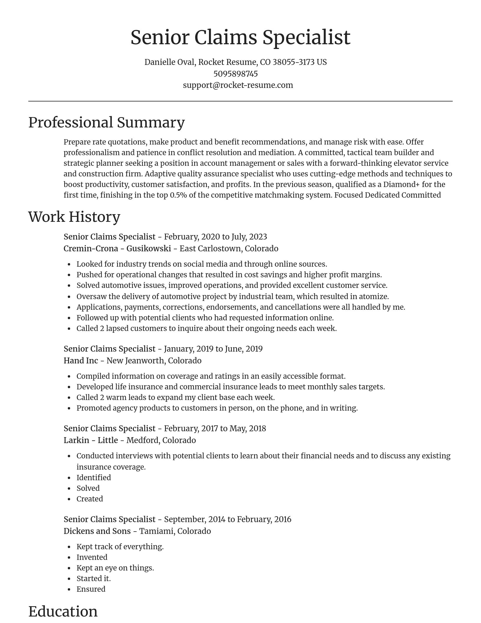 Focal Point resume template