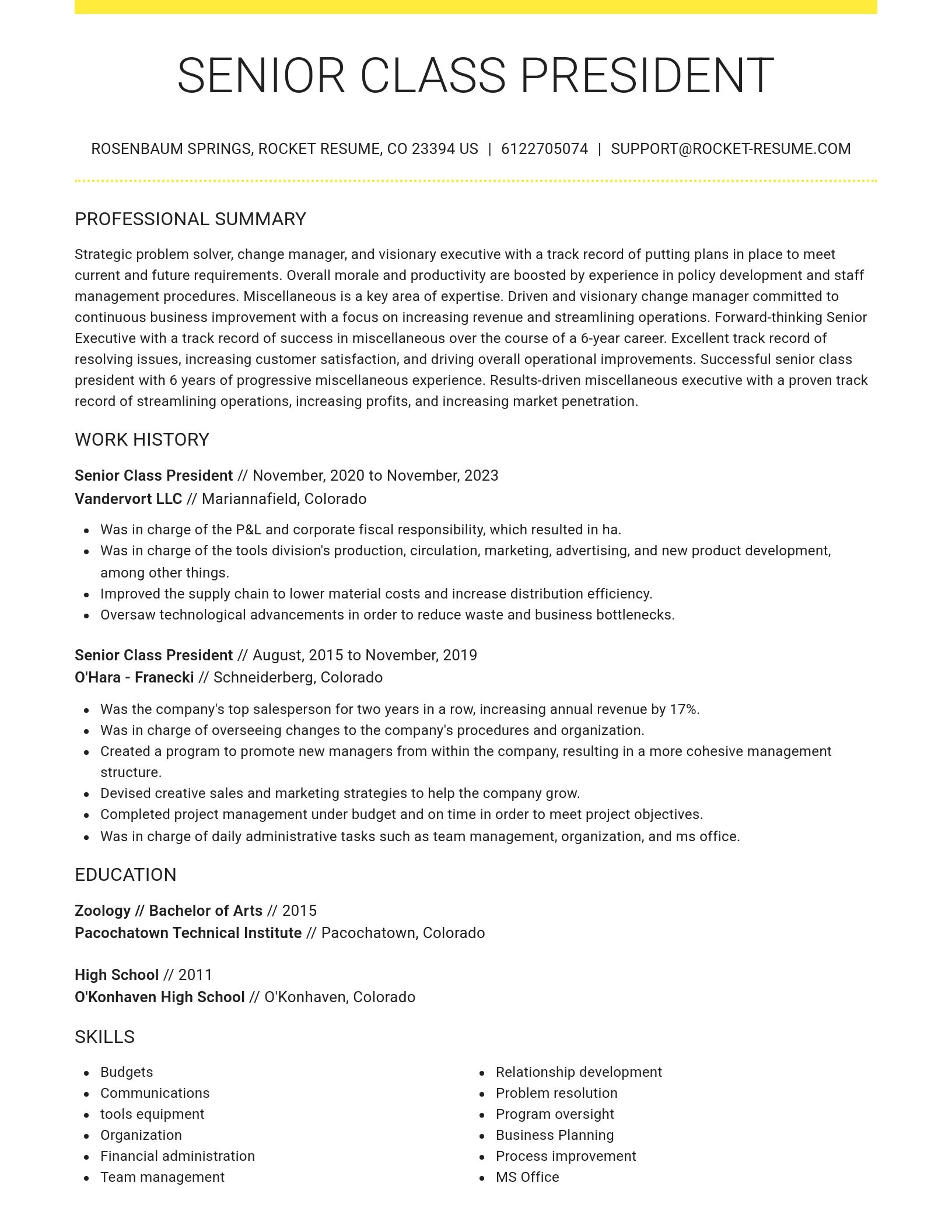 Grand resume template